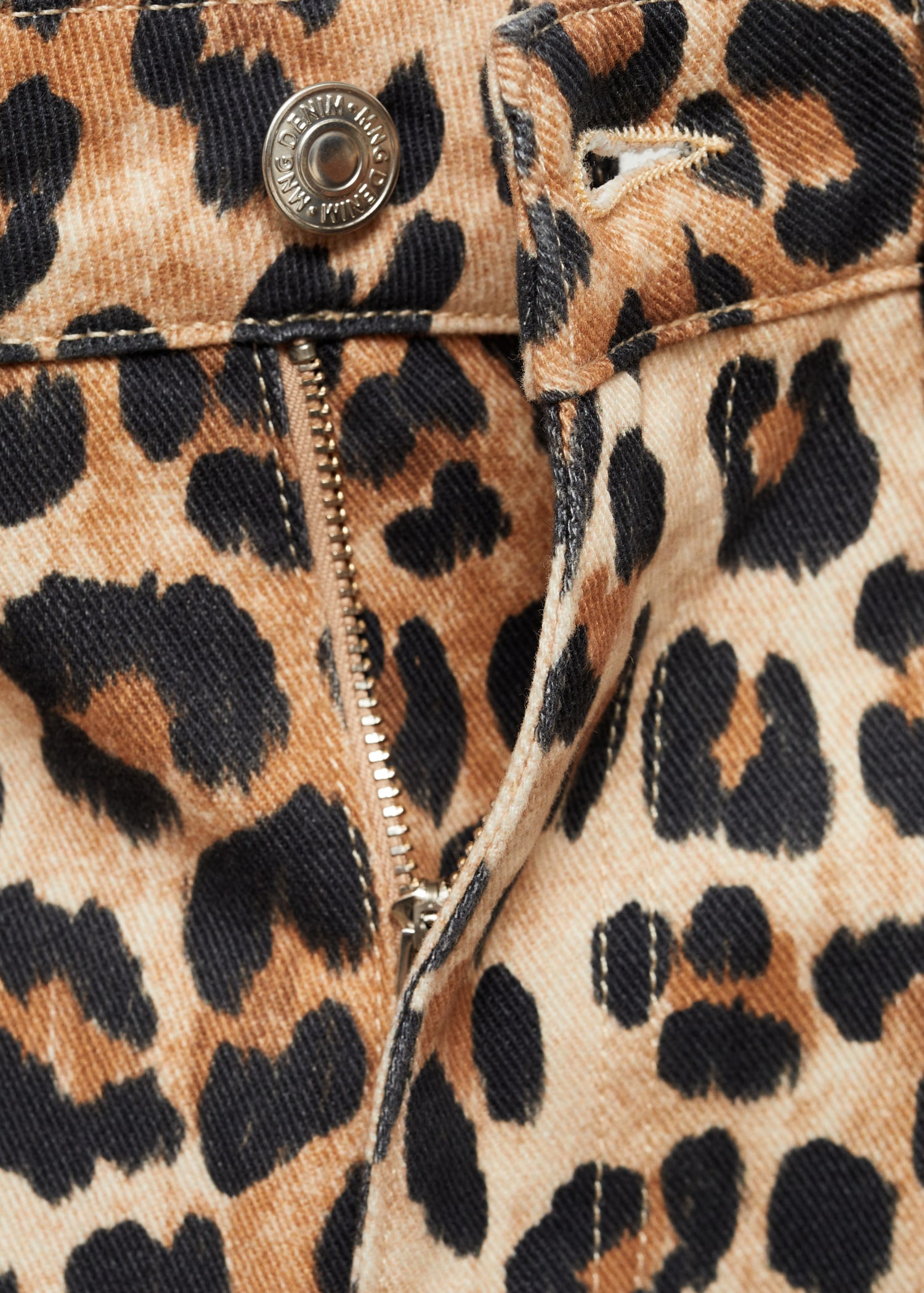 Leopard-print wideleg jeans - Details of the article 8