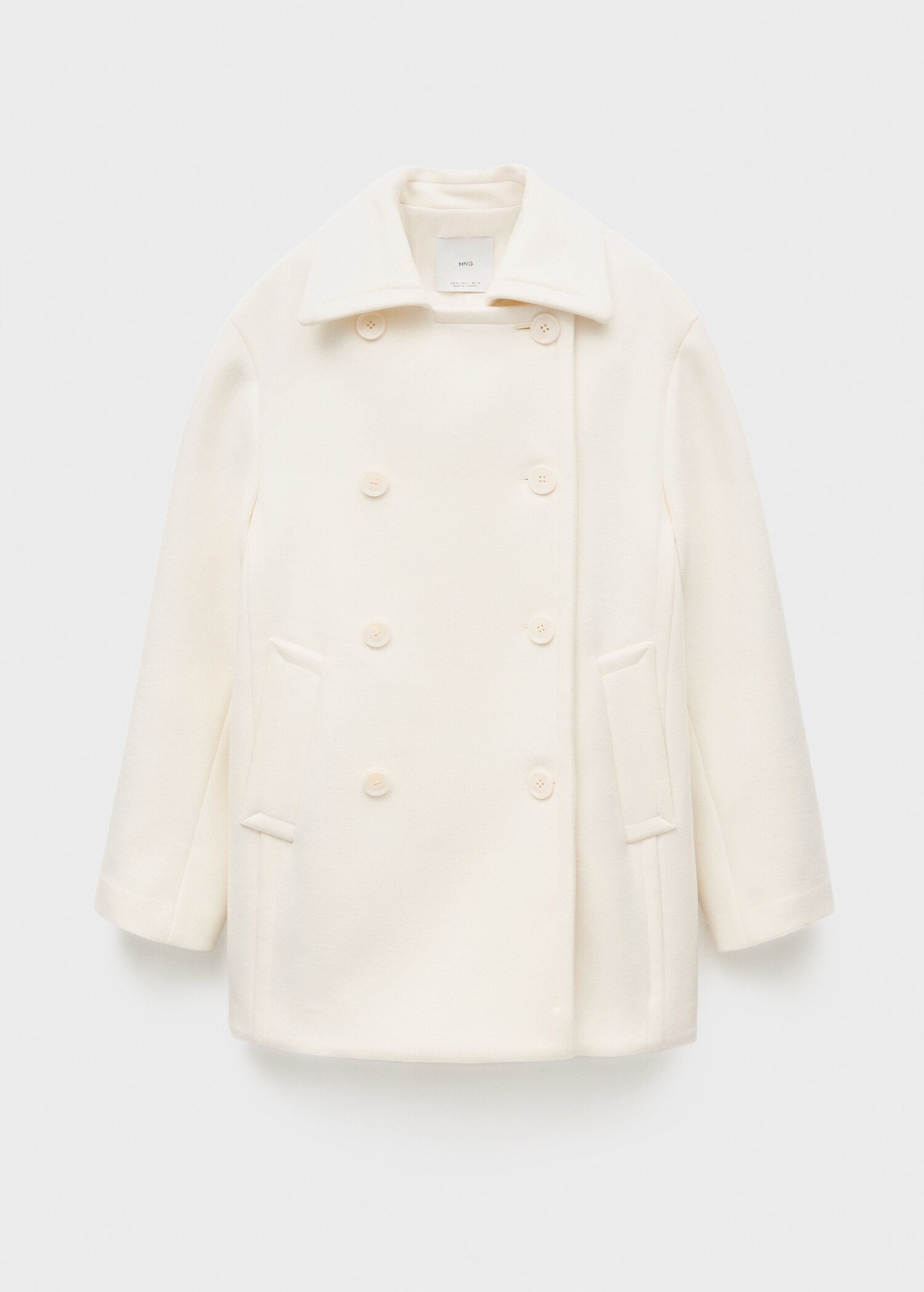 Double-breasted virgin wool coat - Изделие без модели