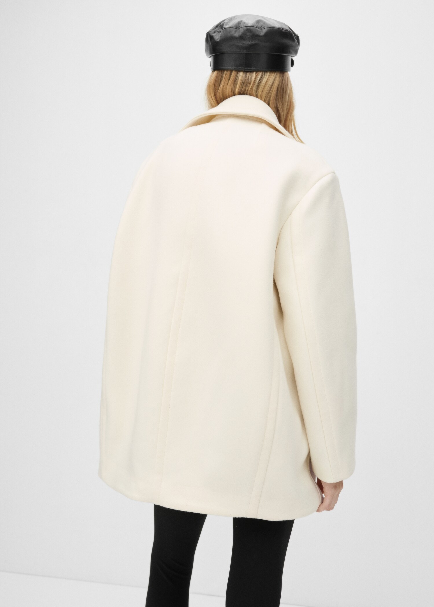 Double-breasted virgin wool coat - Обратная сторона изделия