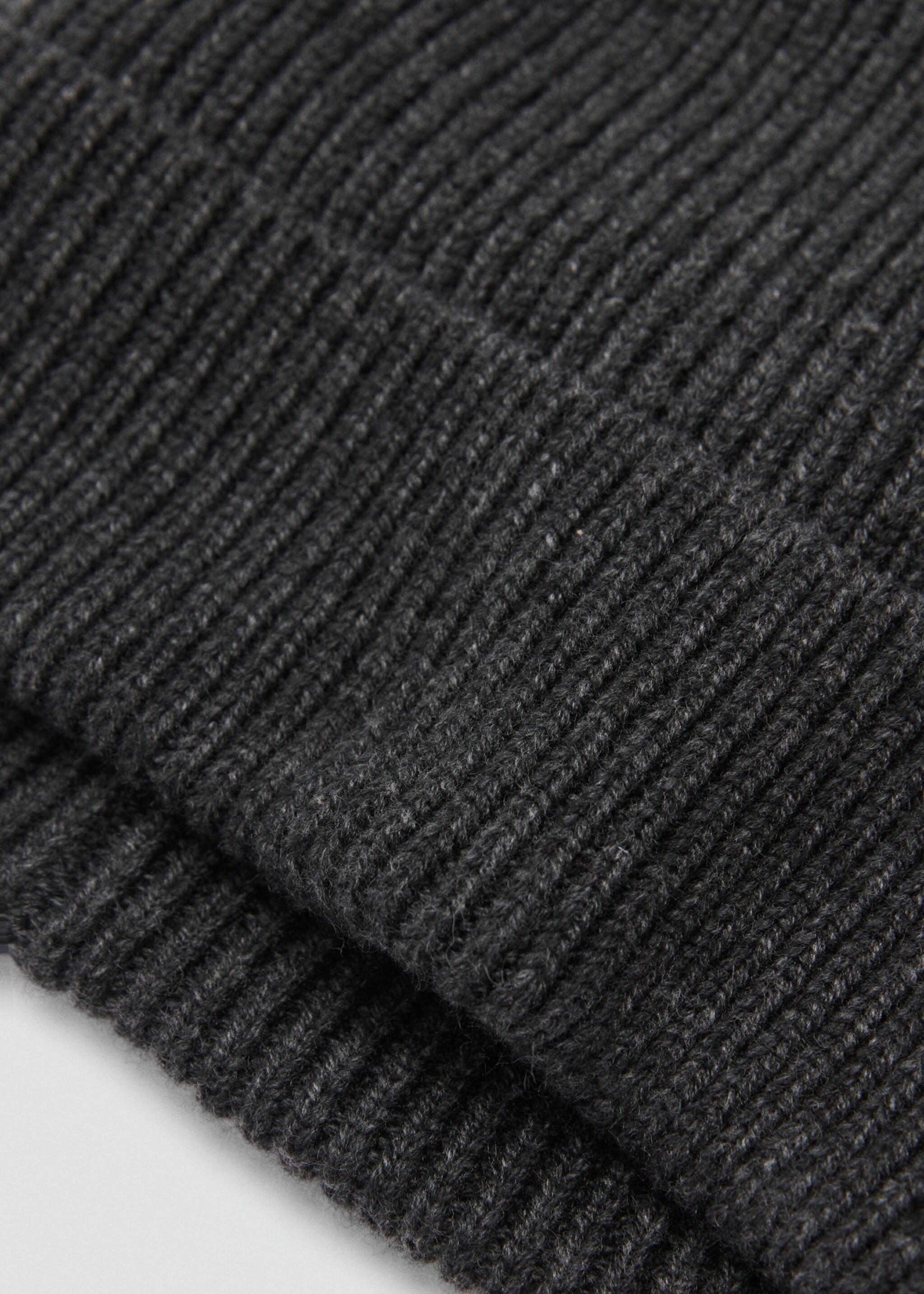 Wool and cashmere-blend ribbed hat - Medium plane