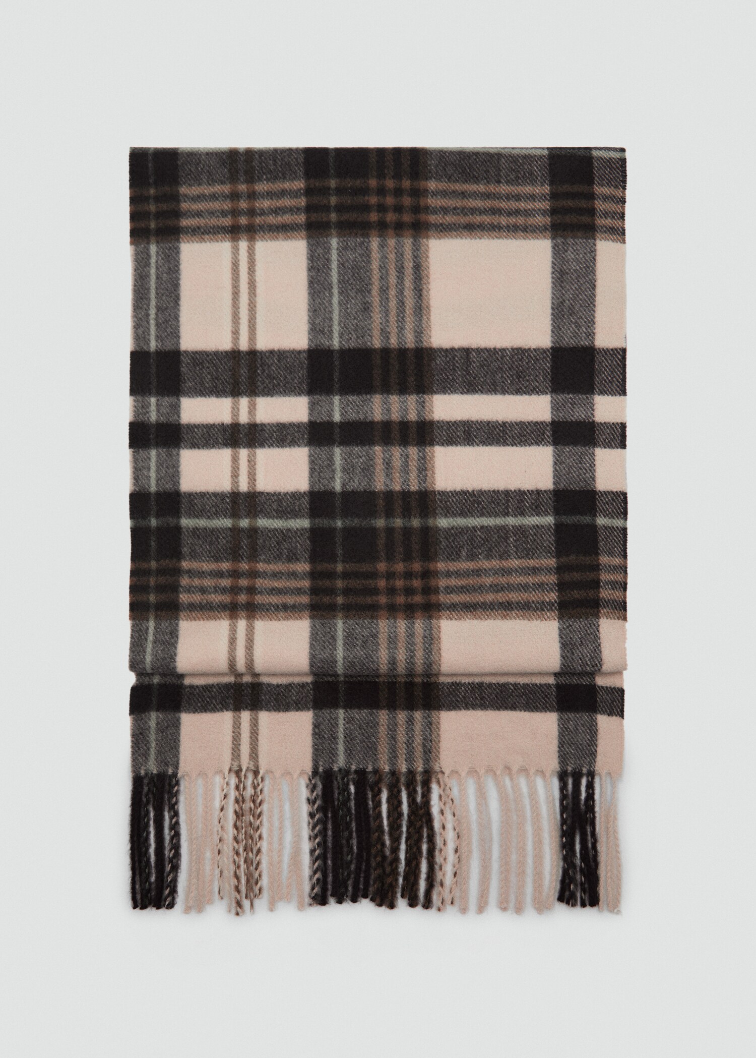 Check fringed scarf - Article without model