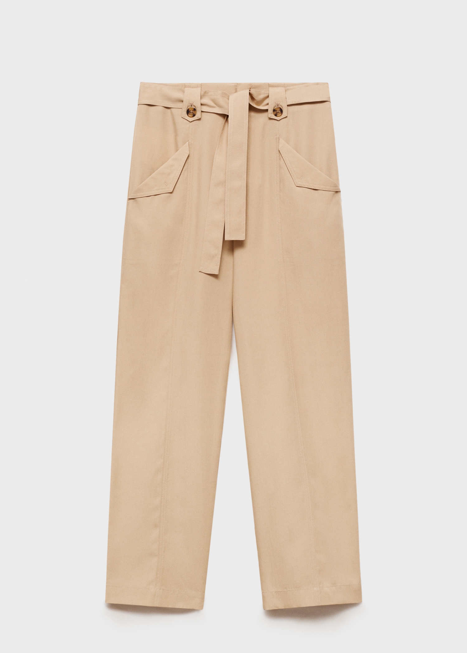 Pants with button loops and bow MANGO Japan