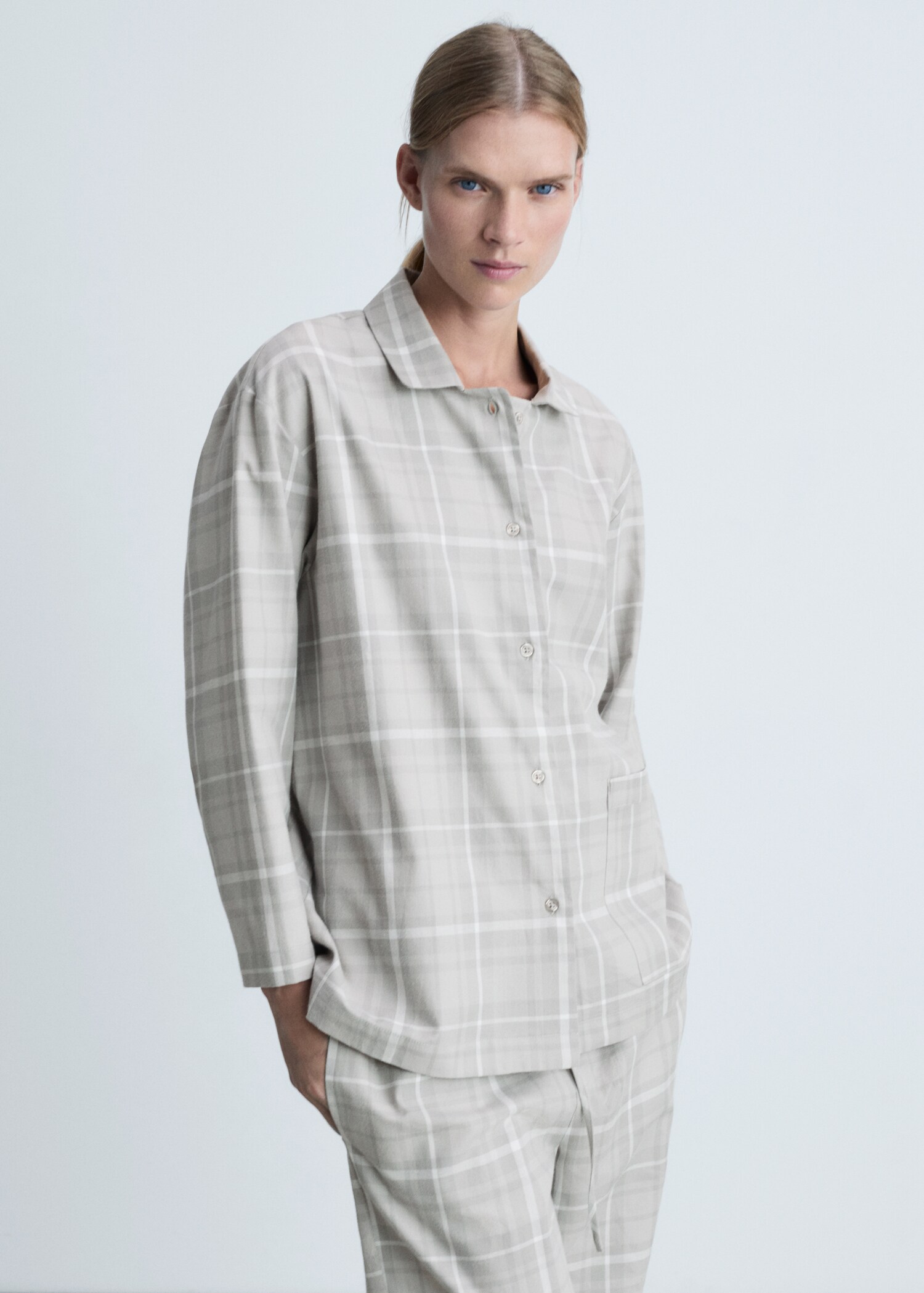 Camisa pijama franela cuadros - Detalle del artículo 2