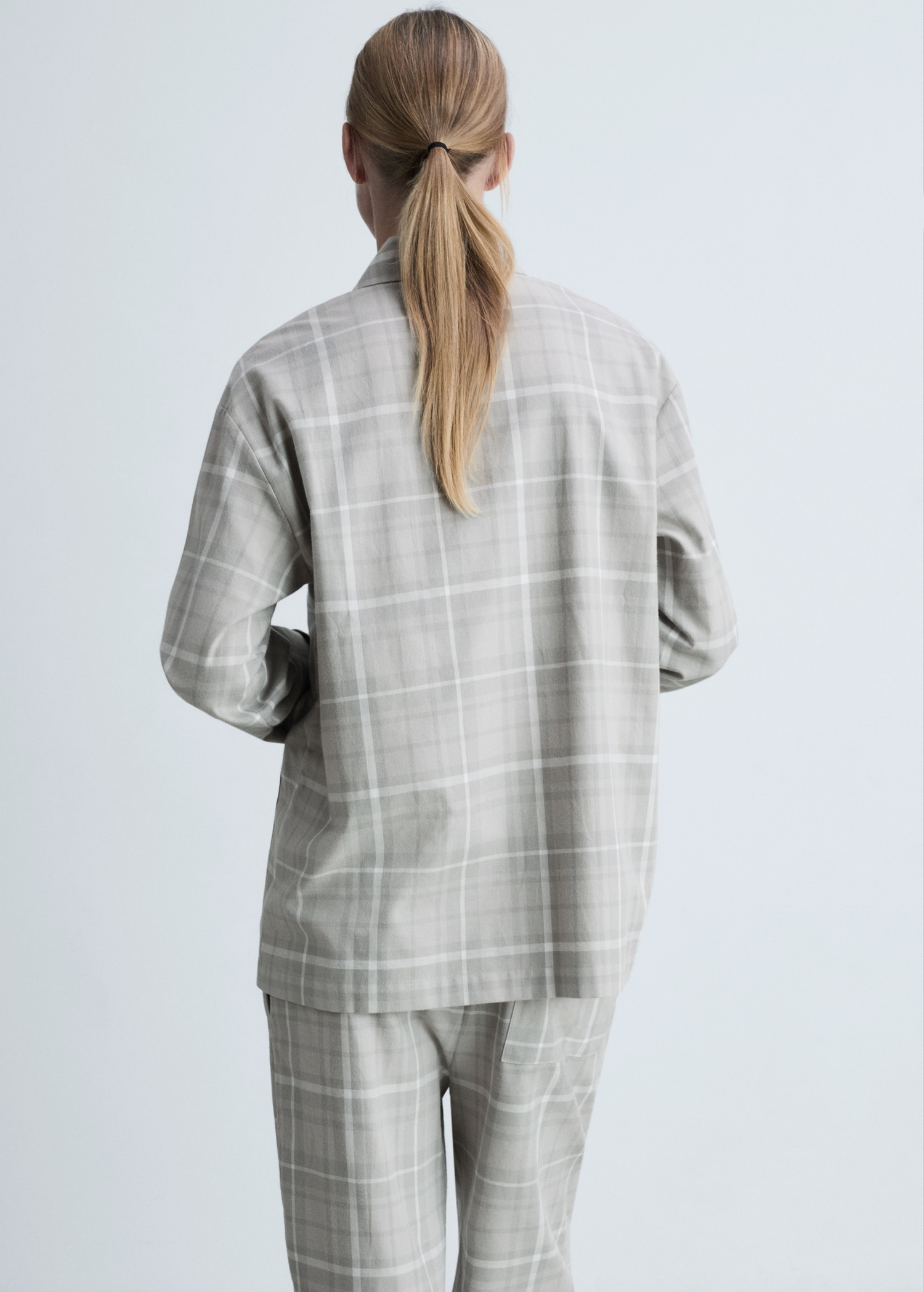 Camisa pijama franela cuadros - Main Image