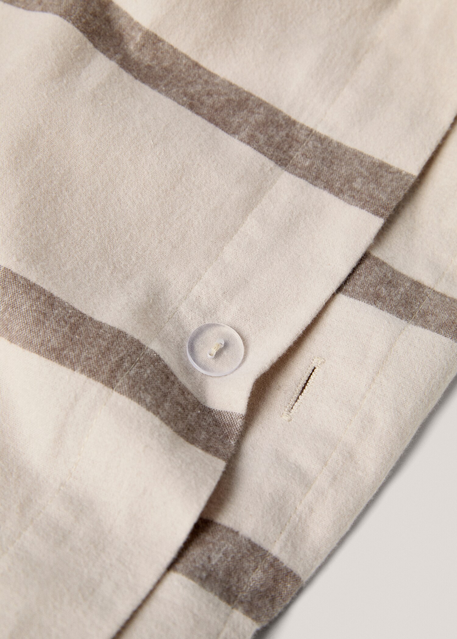 100% cotton flannel striped duvet cover for 180cm bed - Details of the article 1