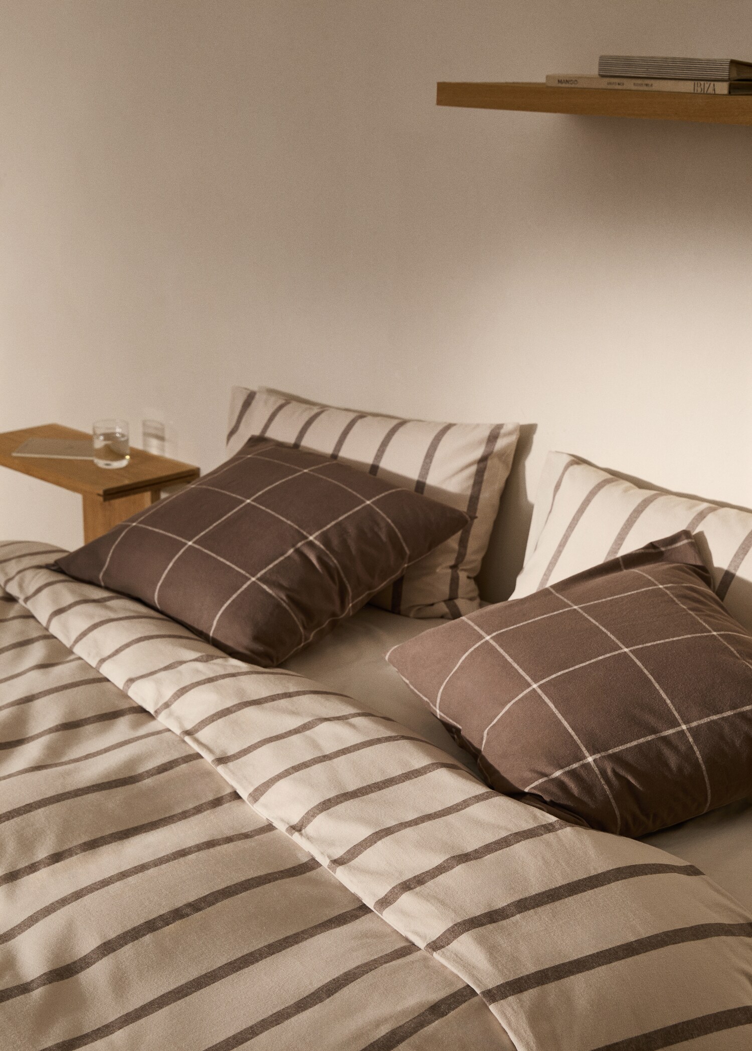 100% cotton flannel striped duvet cover for 180cm bed - Details of the article 8