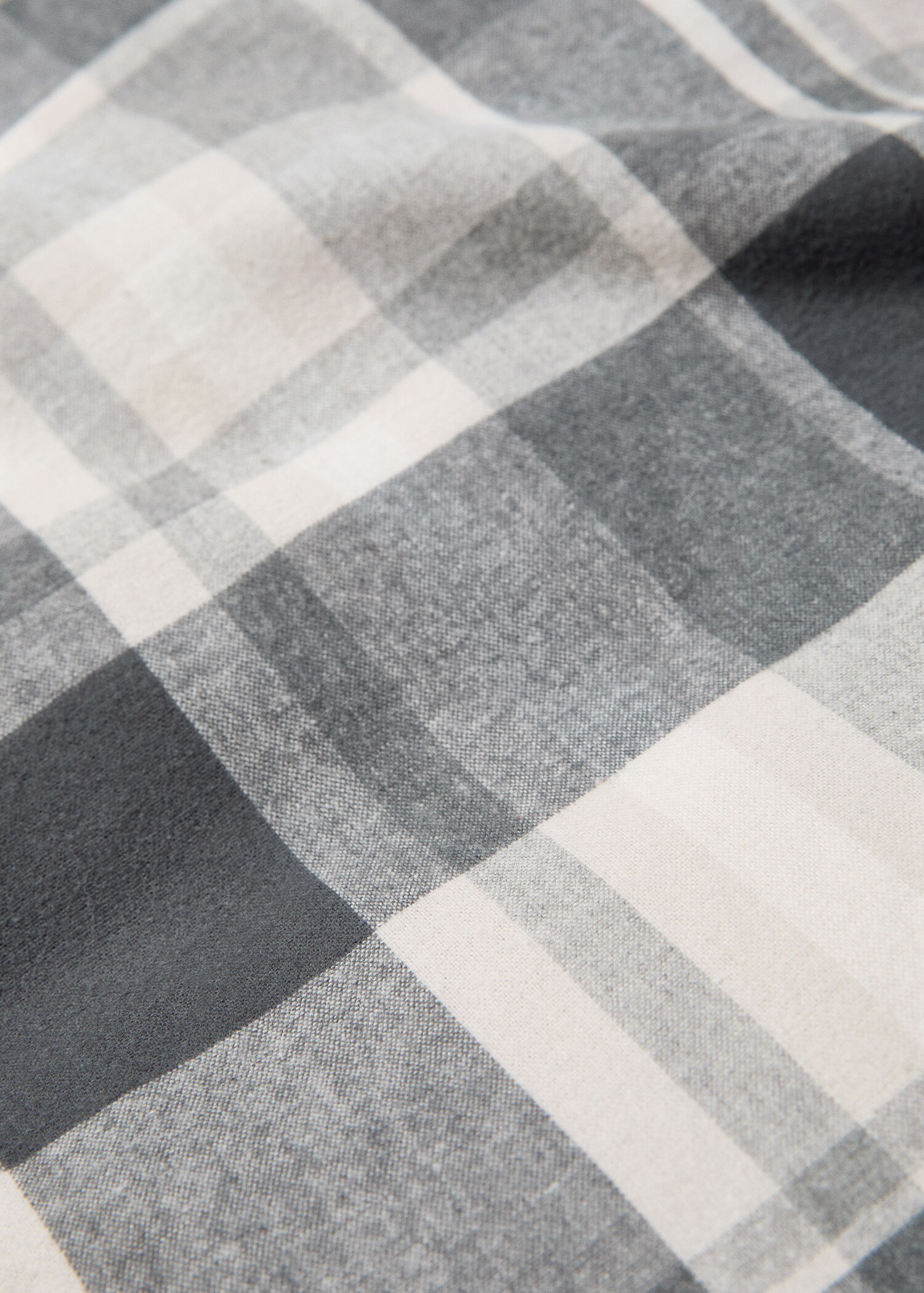 Cotton flannel check duvet cover for 180/200 cm bed - Details of the article 1