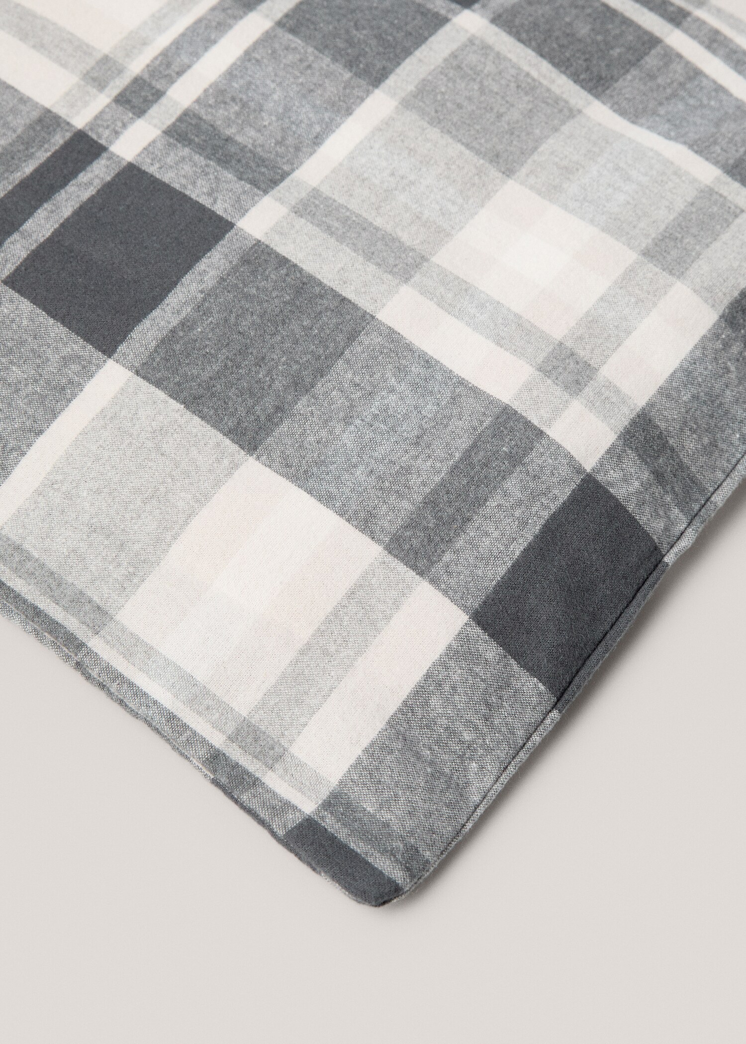 Cotton flannel check duvet cover for 180/200 cm bed - Details of the article 3