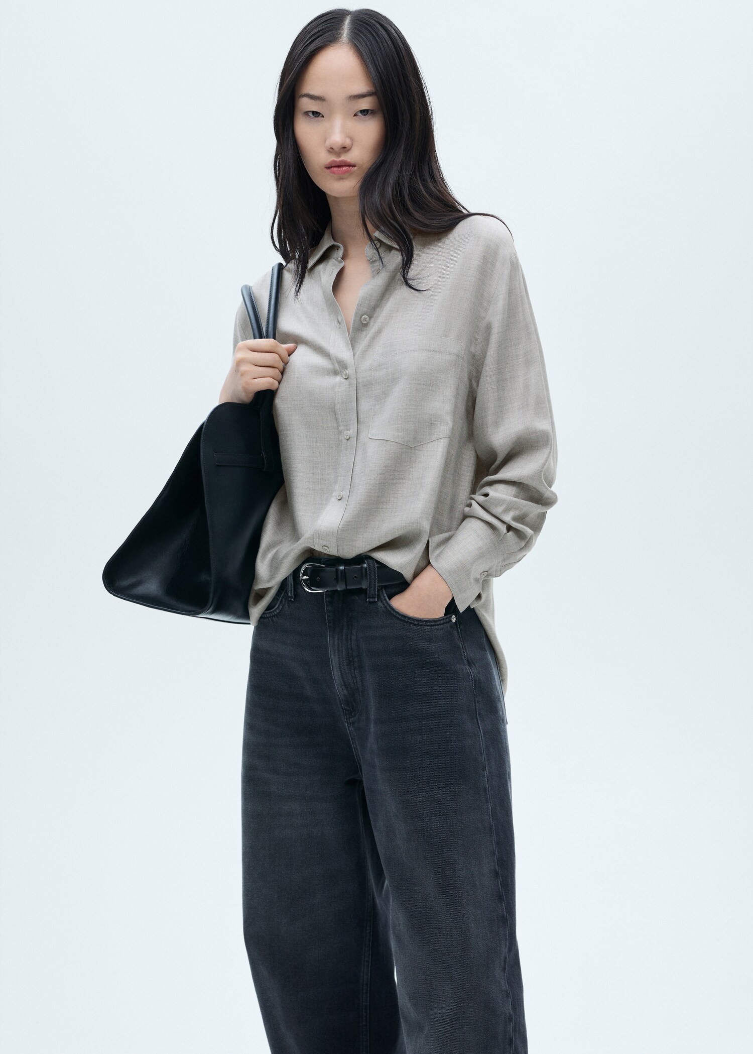 Patch pocketed shirt - Medium plane