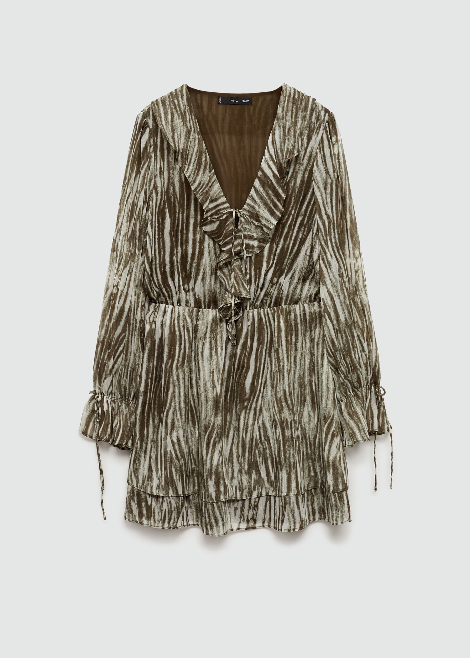 Robe courte imprimée volants - Article sans modèle