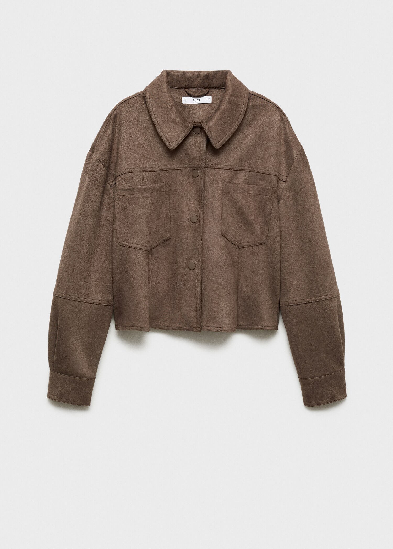 Chaqueta efecto piel bolsillos - Artículo sin modelo