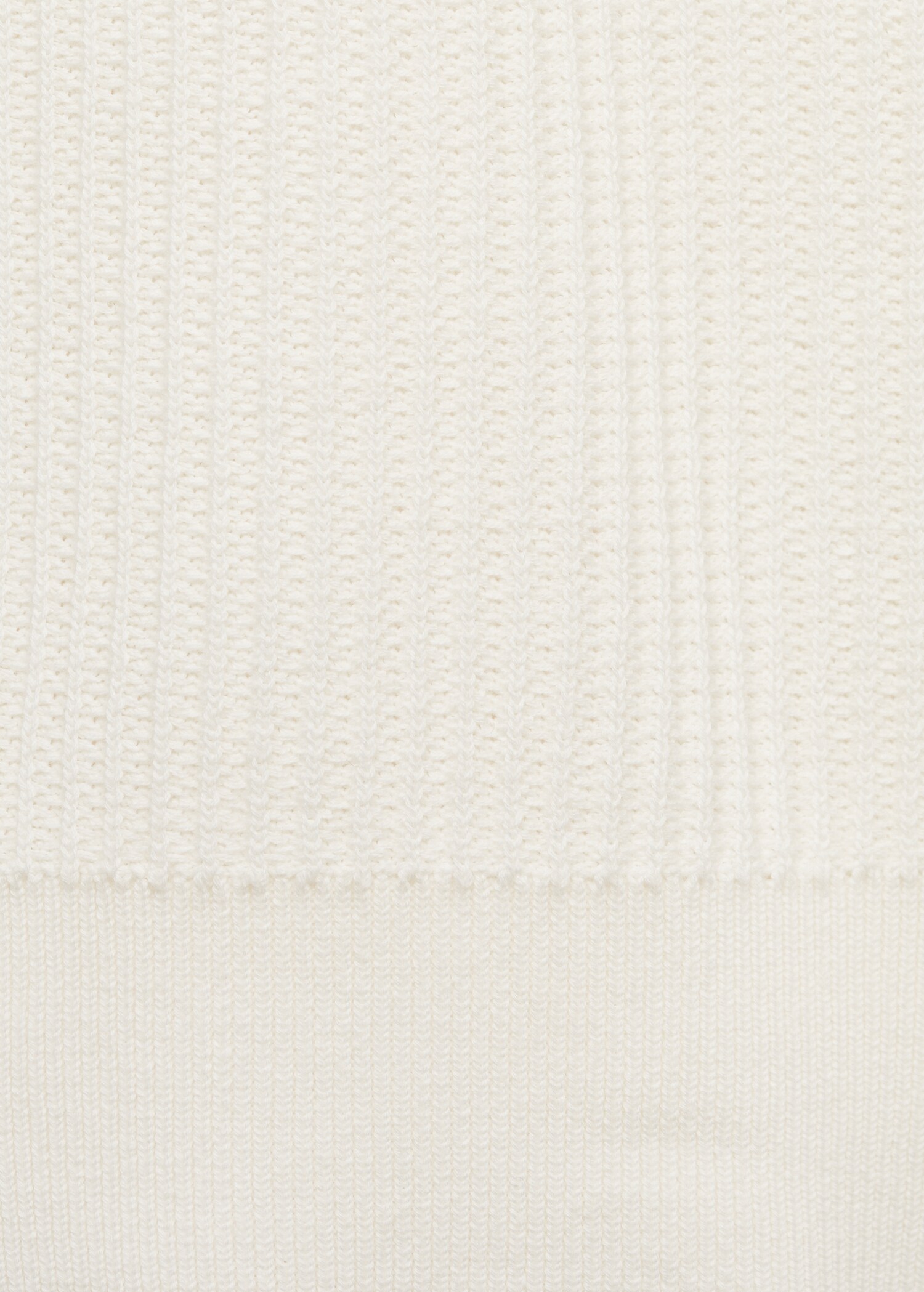 Fine-knit ribbed cotton polo shirt - Details of the article 0