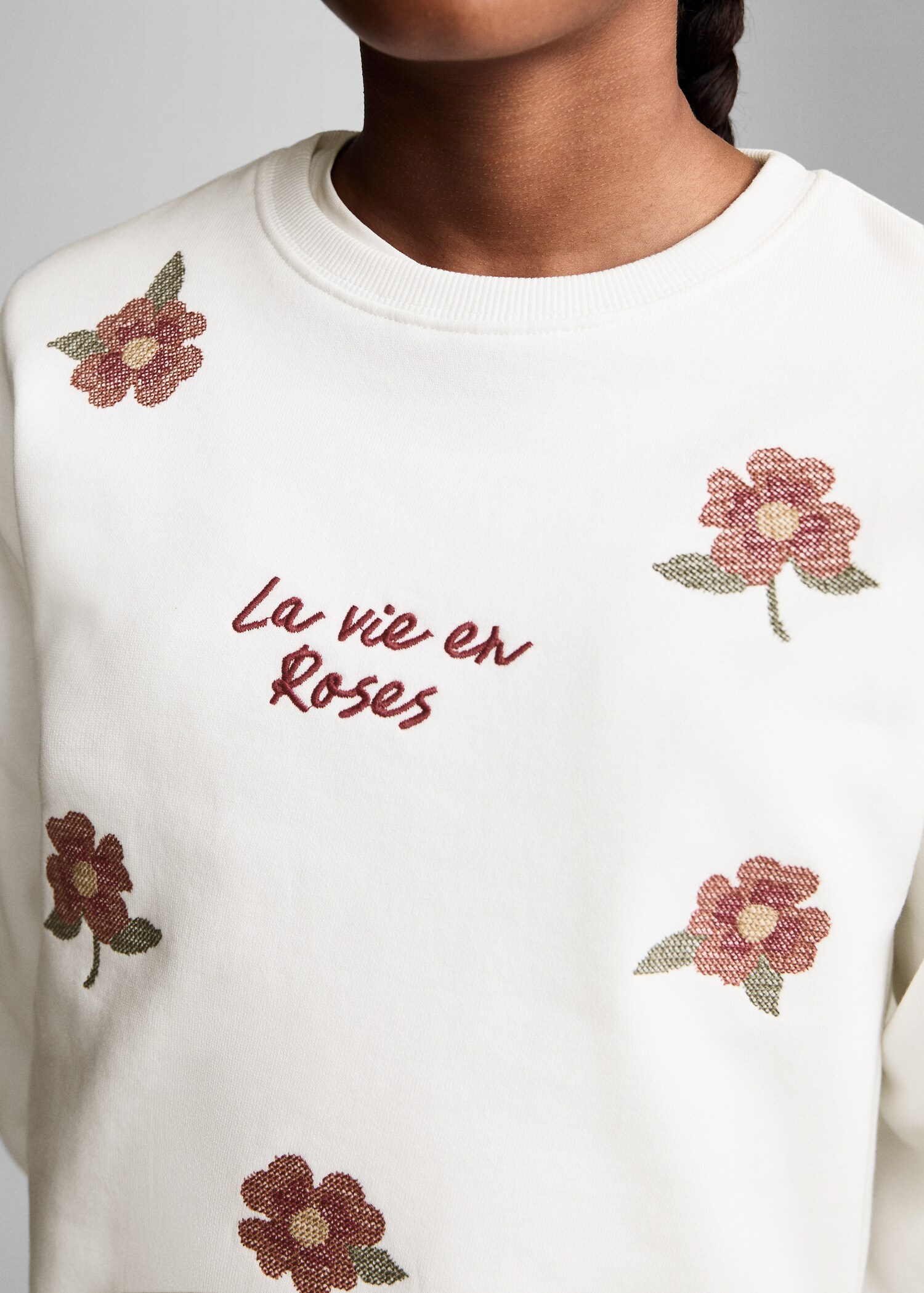 Floral embroidered sweatshirt - Details of the article 6