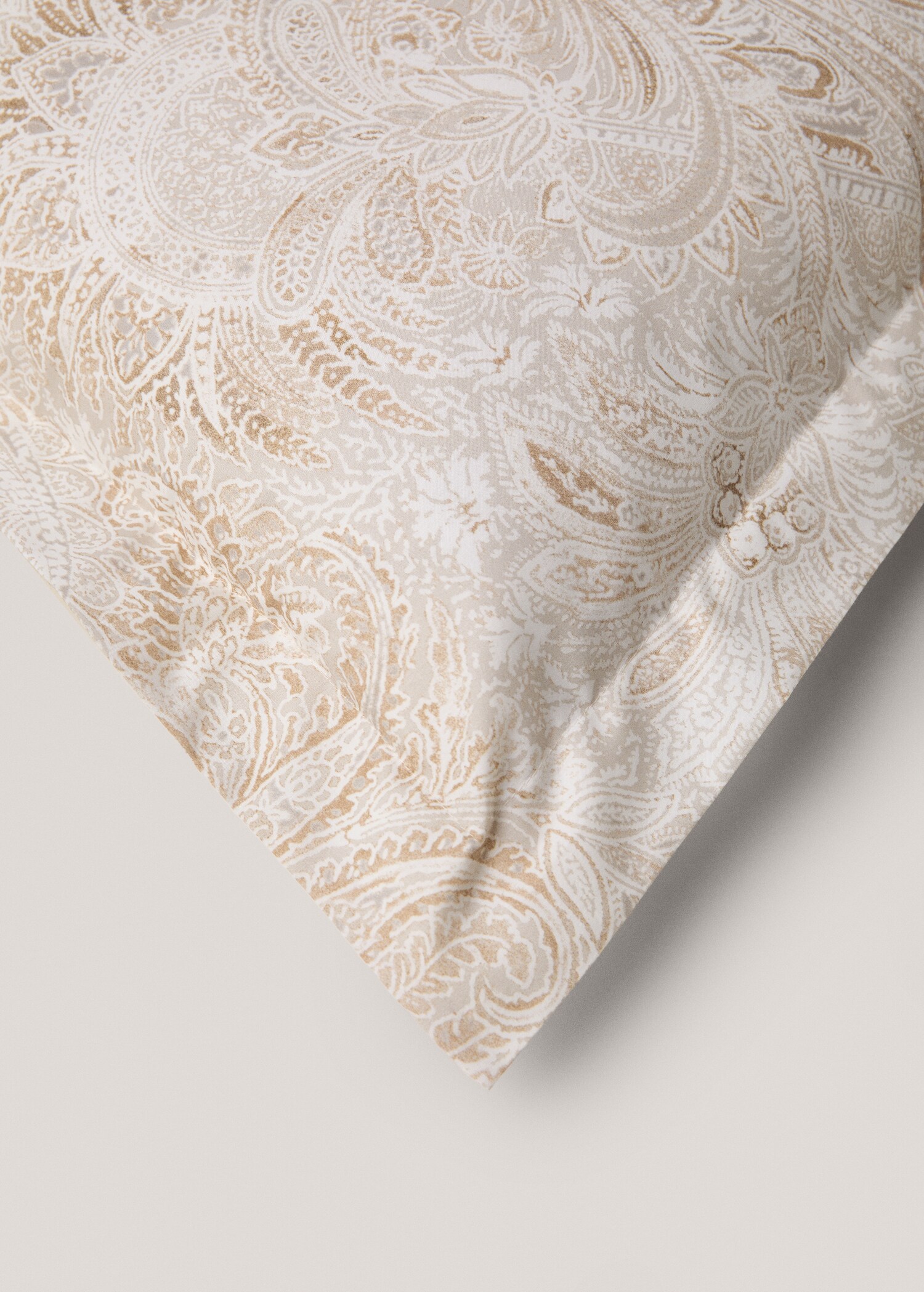 Percale cotton Paisley-print pillowcase 60x60cm - Details of the article 2