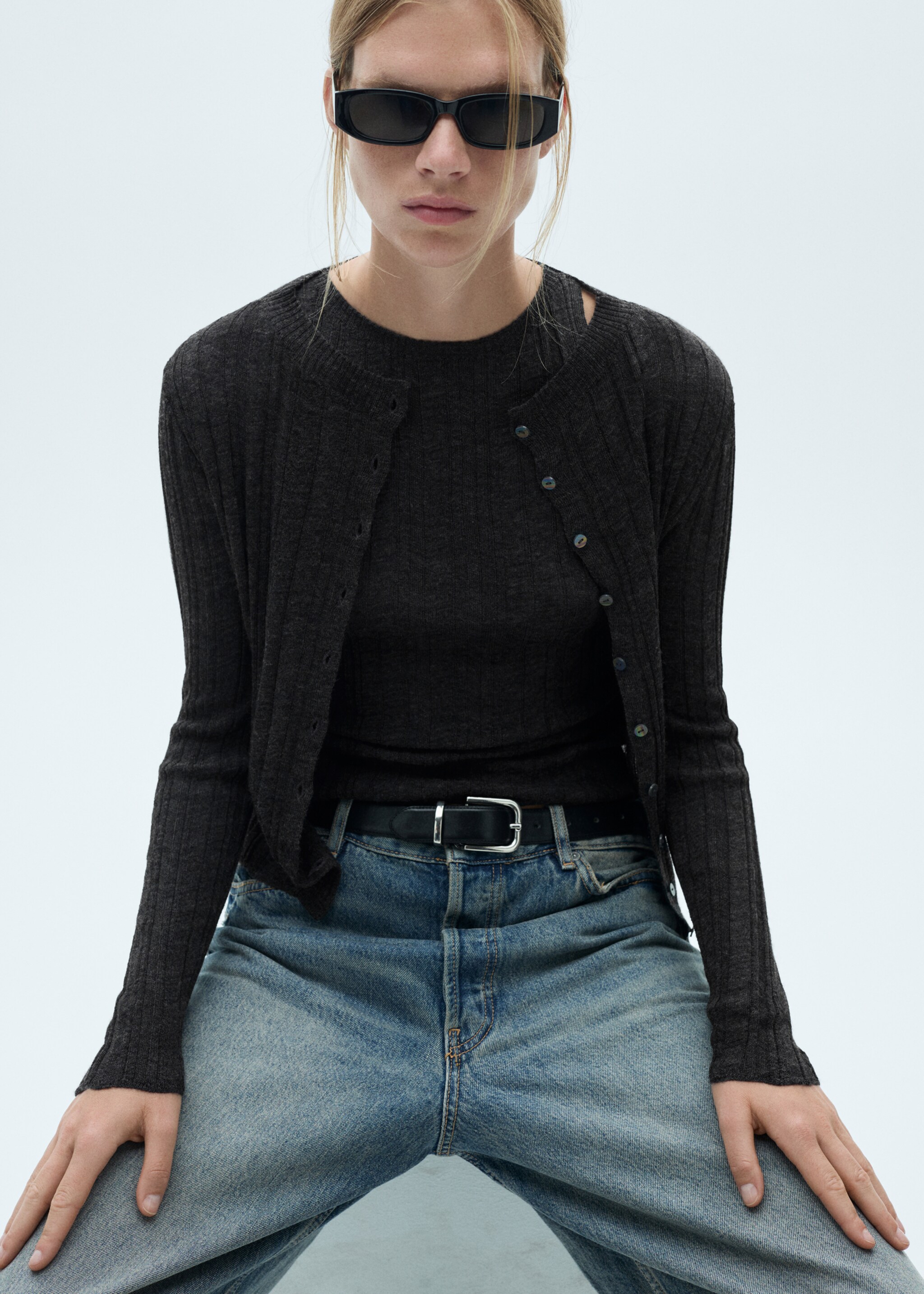 Button knit cardigan - Medium plane