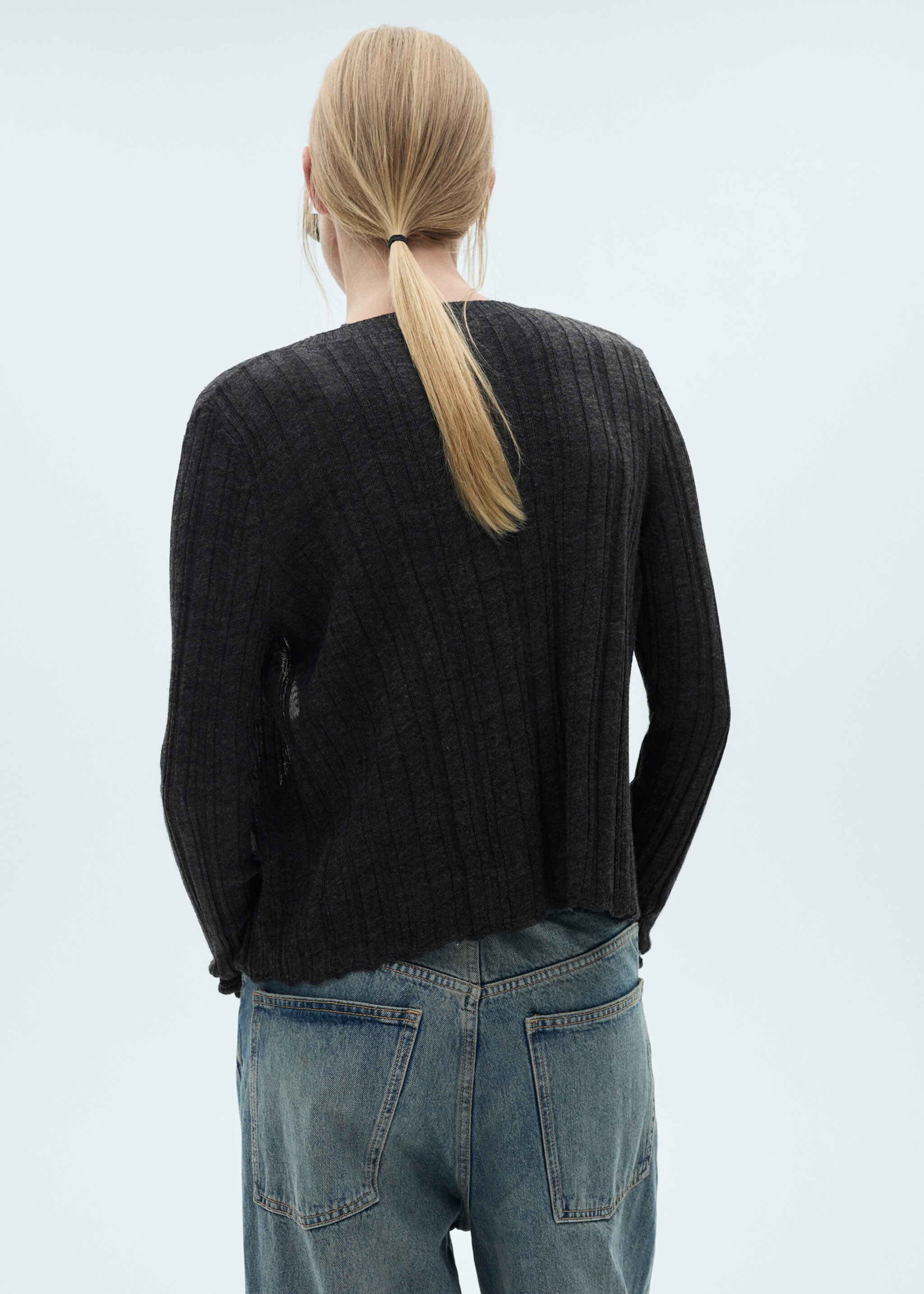 Cardigan maille boutons - Verso de l’article