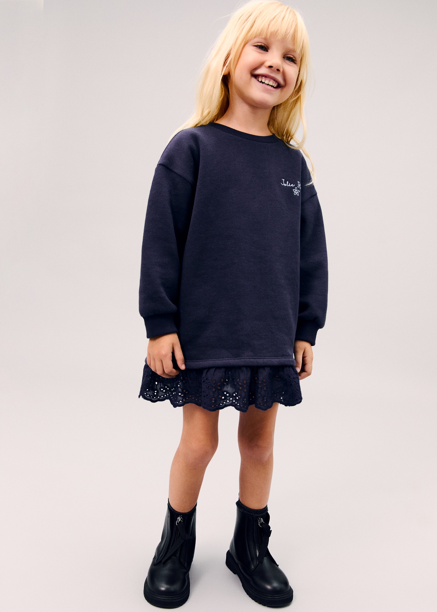 Robe sweat-shirt brodée - Détail de l'article 5