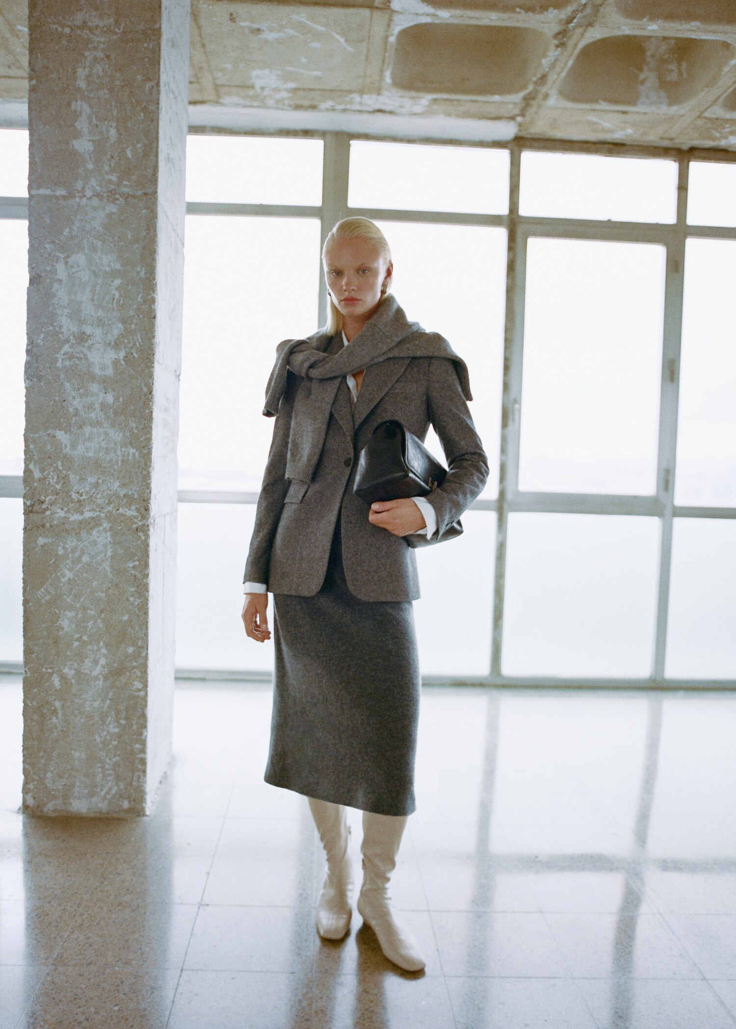 Flecked wool-blend suit blazer - Details of the article 6