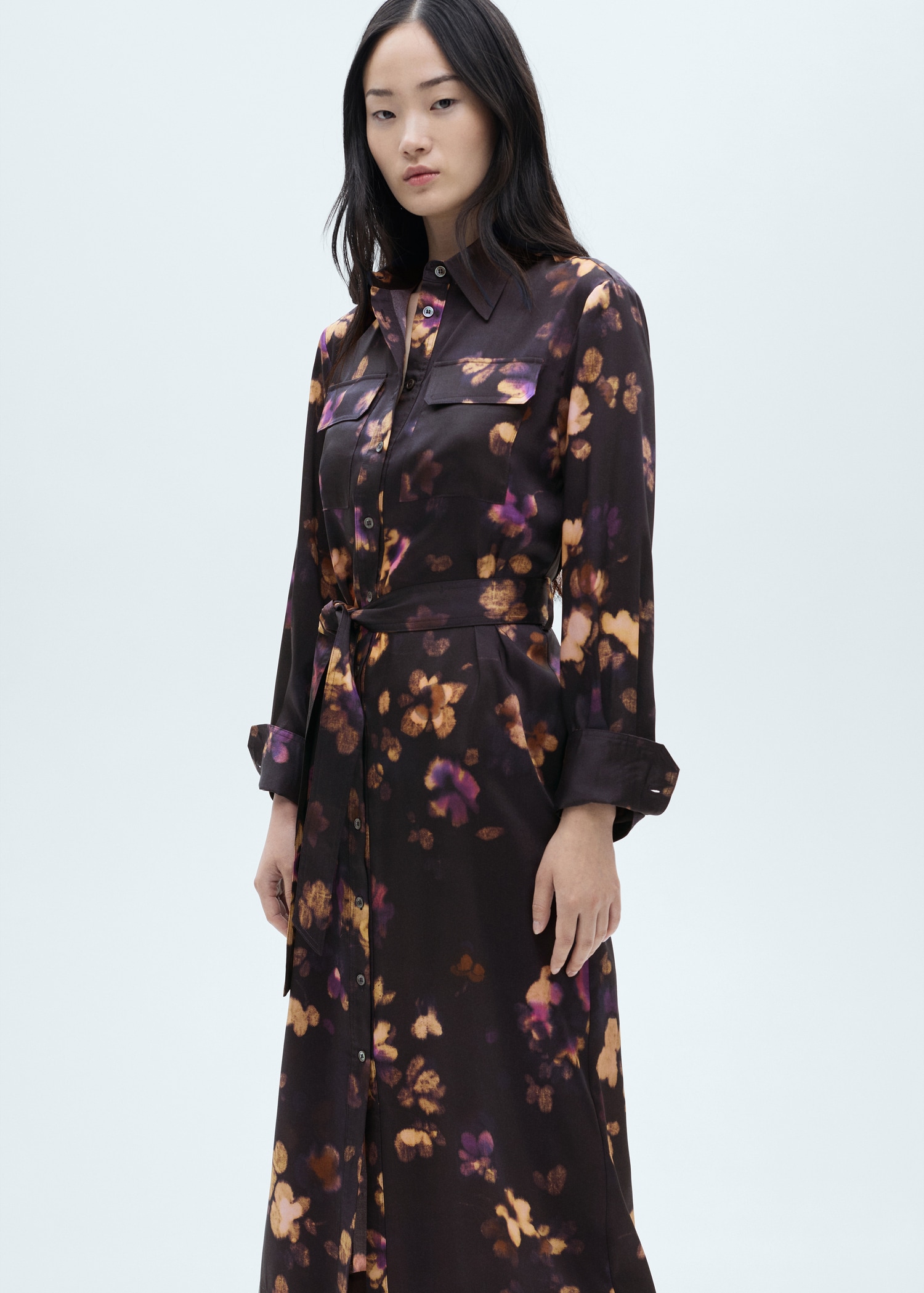 Printed shirt dress Women MANGO Japan