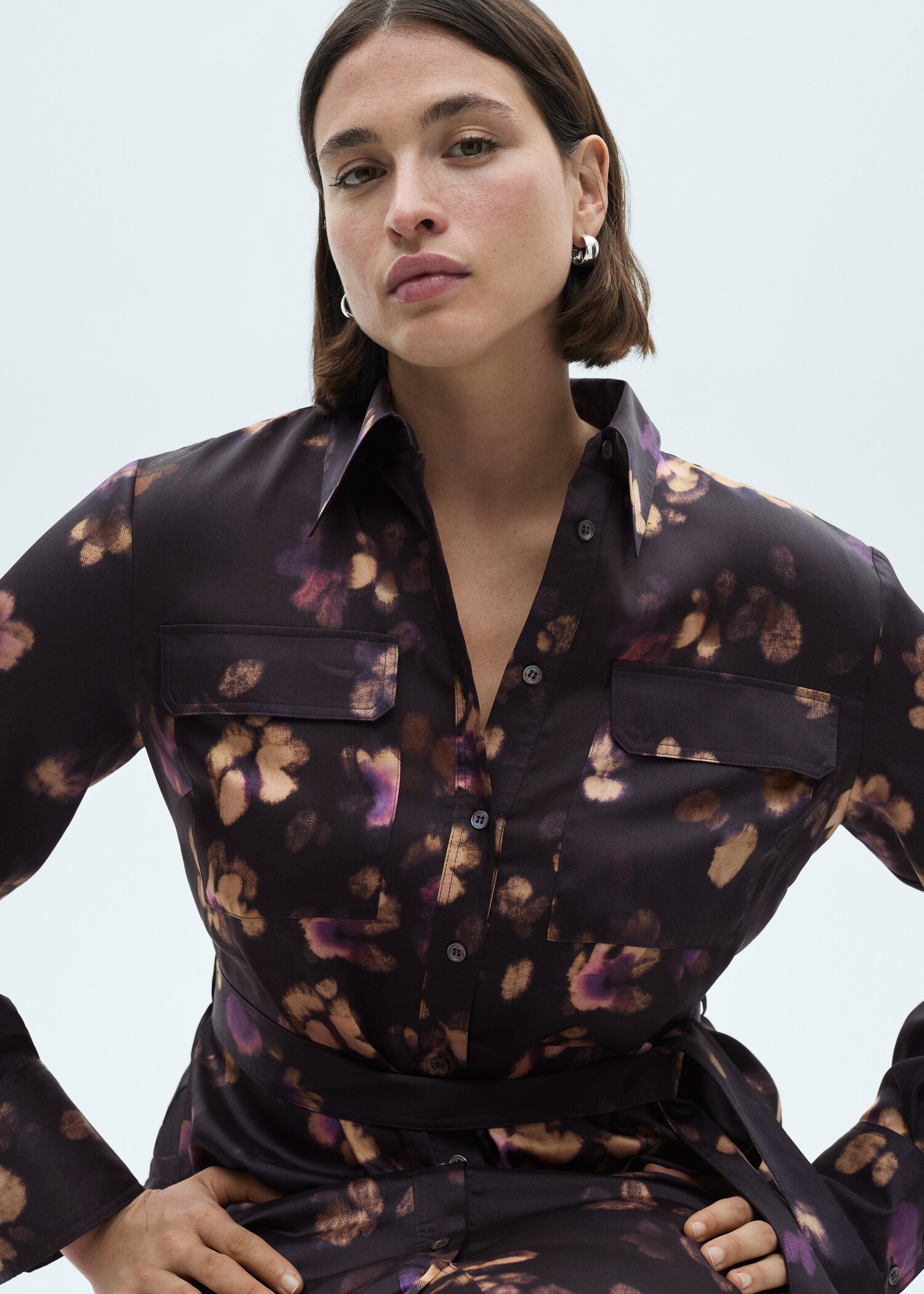 Printed shirt dress - Details of the article 5