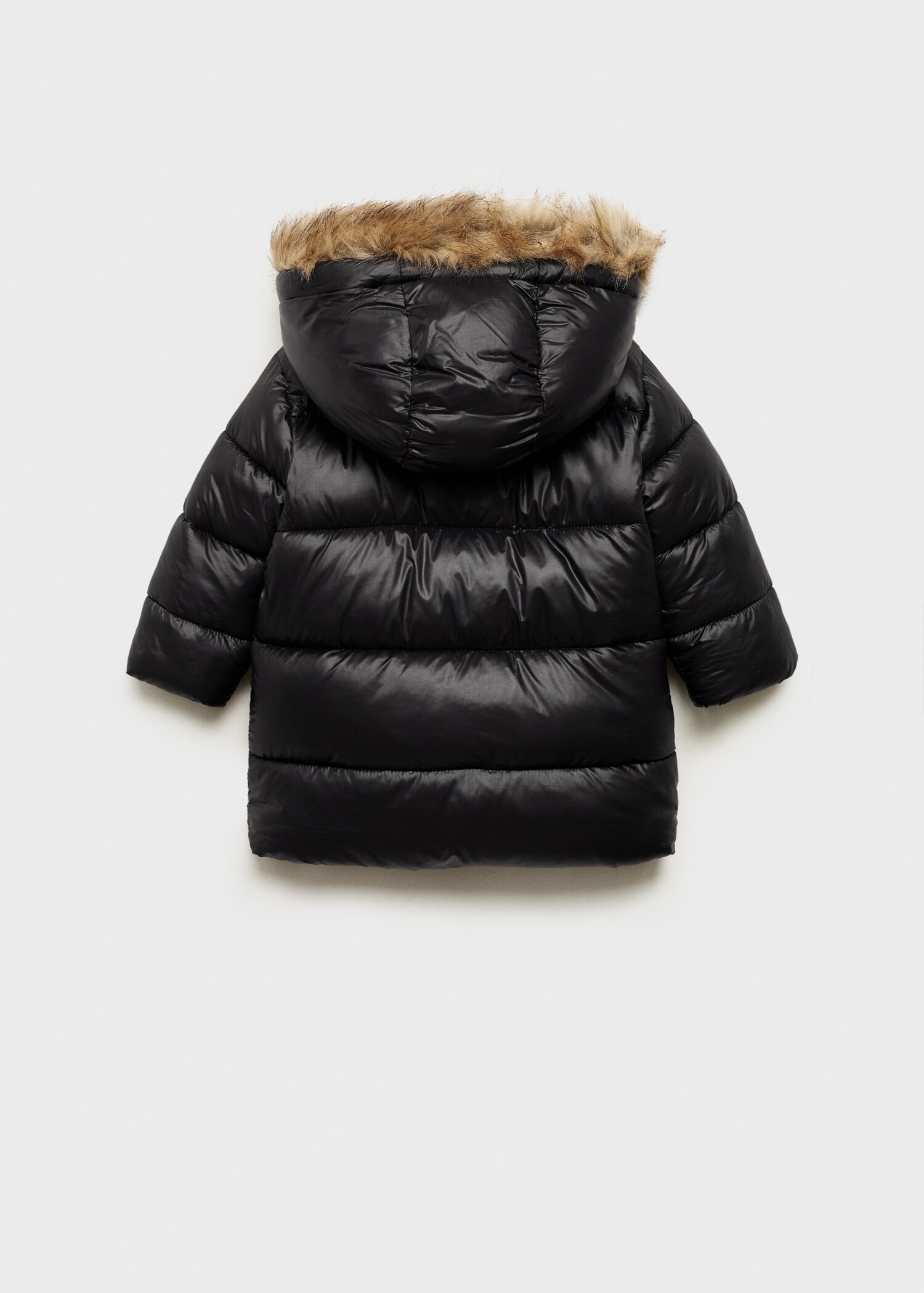 Anorak matelassé capuche imitation fourrure - Verso de l’article