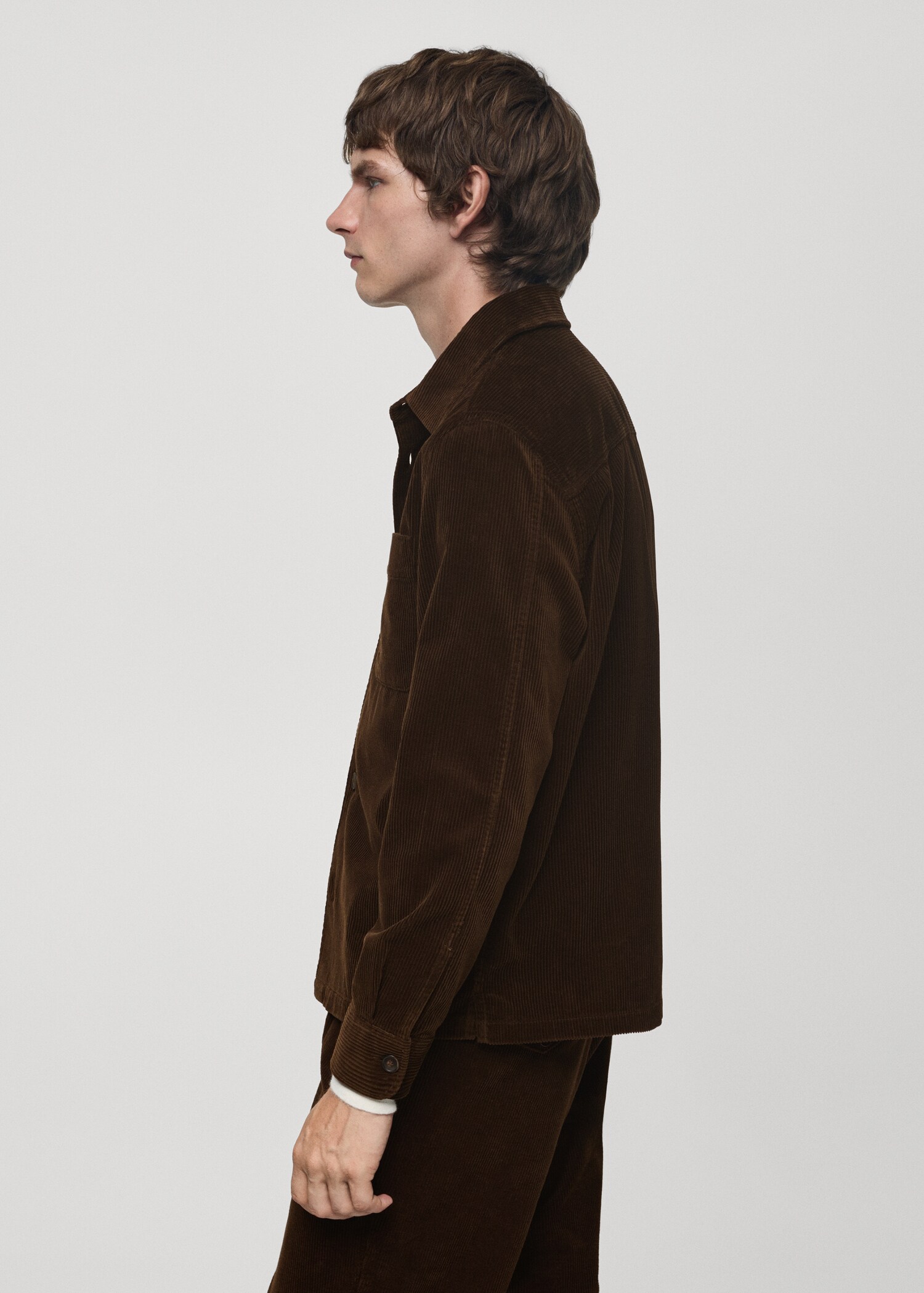 Corduroy overshirt with pockets - Details of the article 2