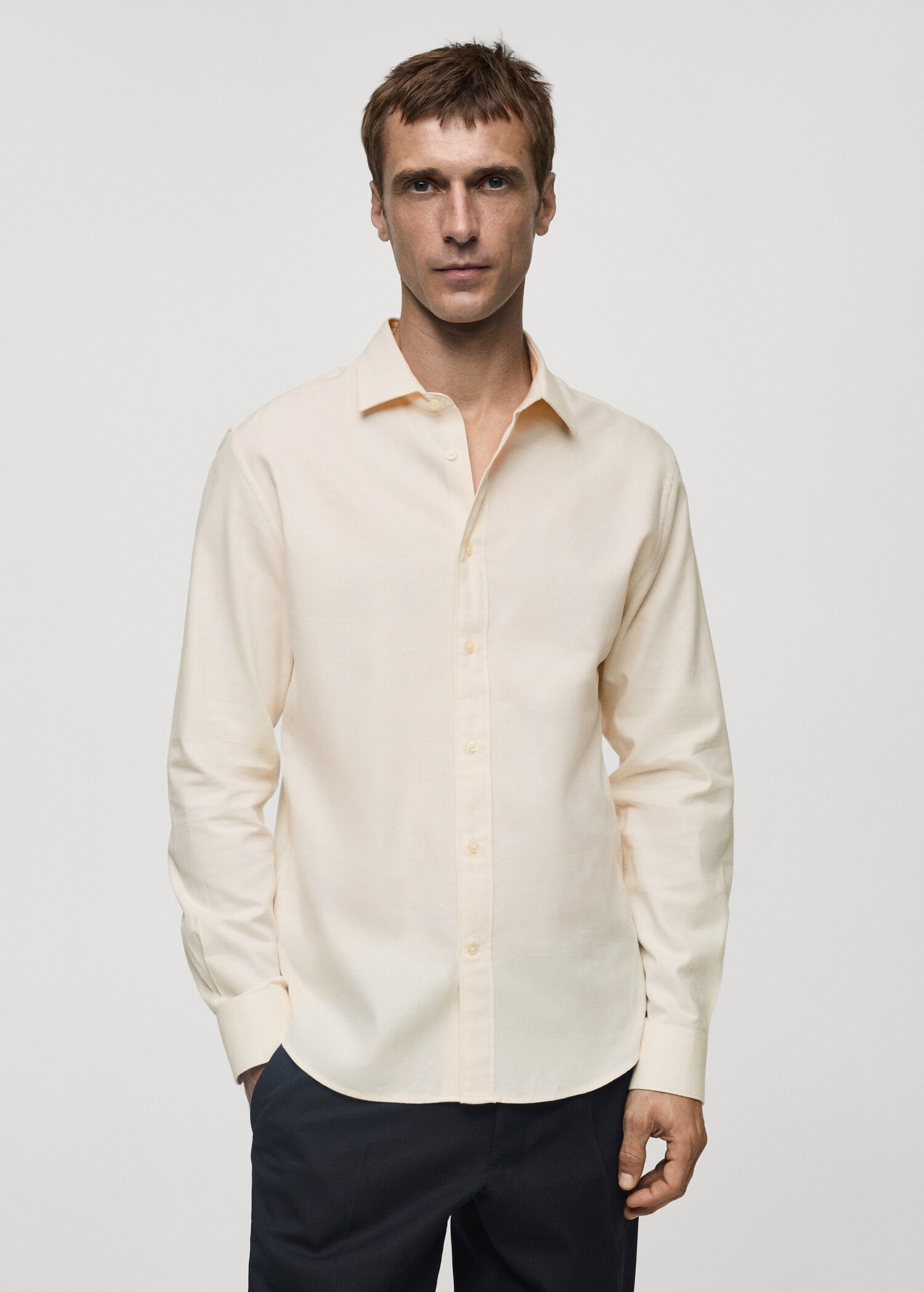 100% cotton flannel slim-fit shirt - Medium plane