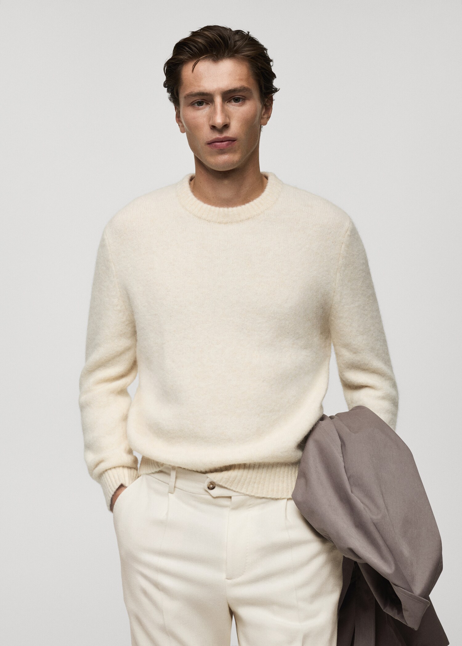 Camisola com mistura de lã e alpaca - Plano médio
