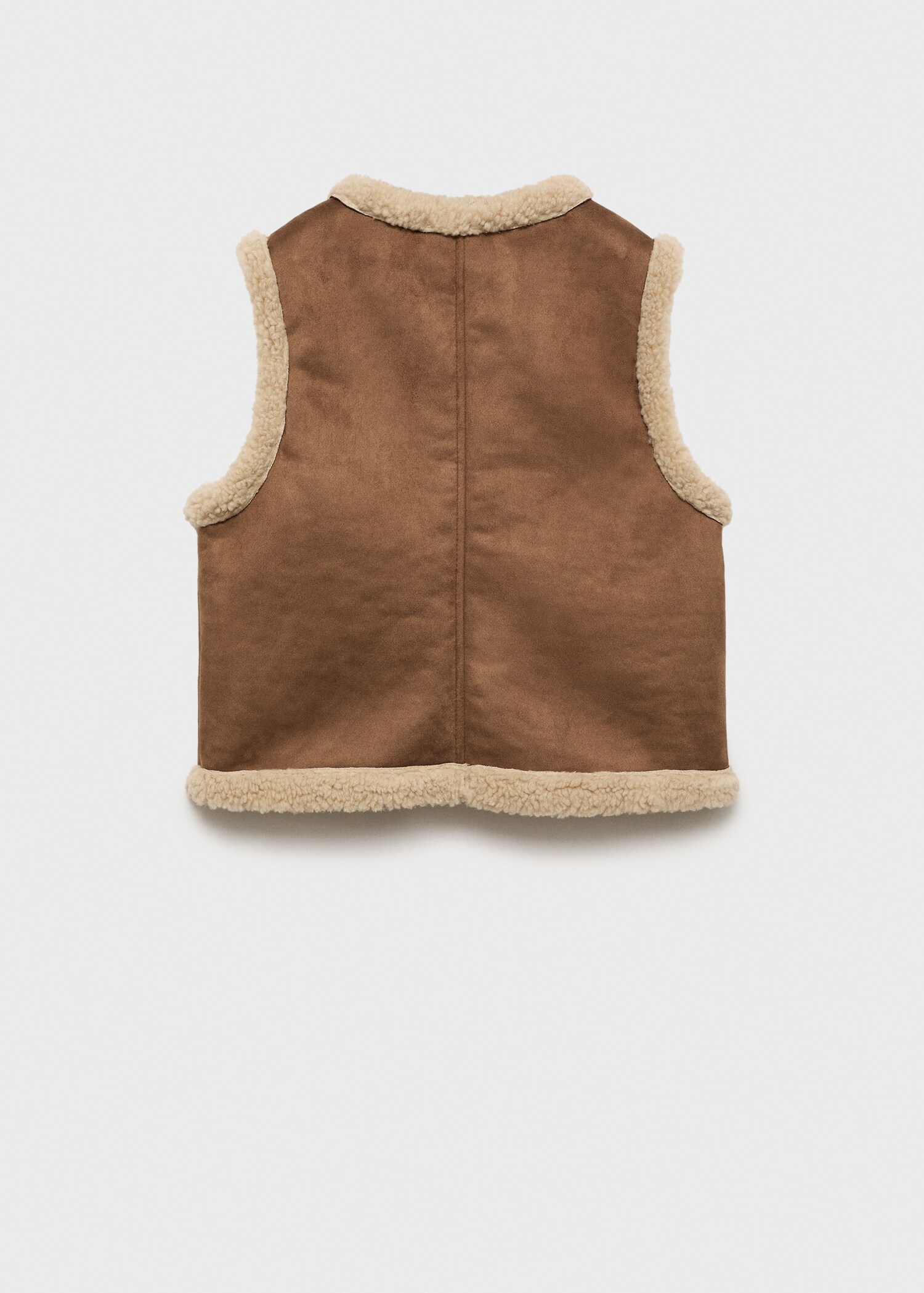 Shearling-effect gilet - Reverse of the article