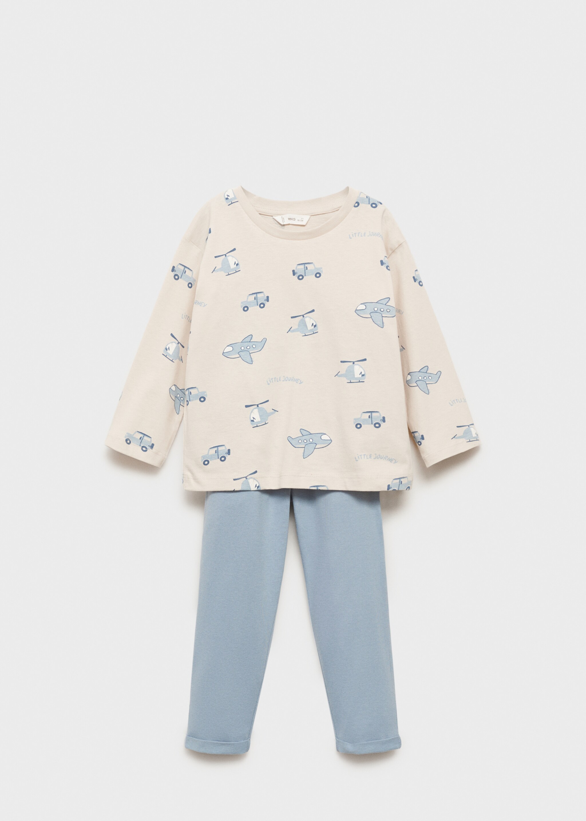 Pijamale lungi imprimate - Articol fără model