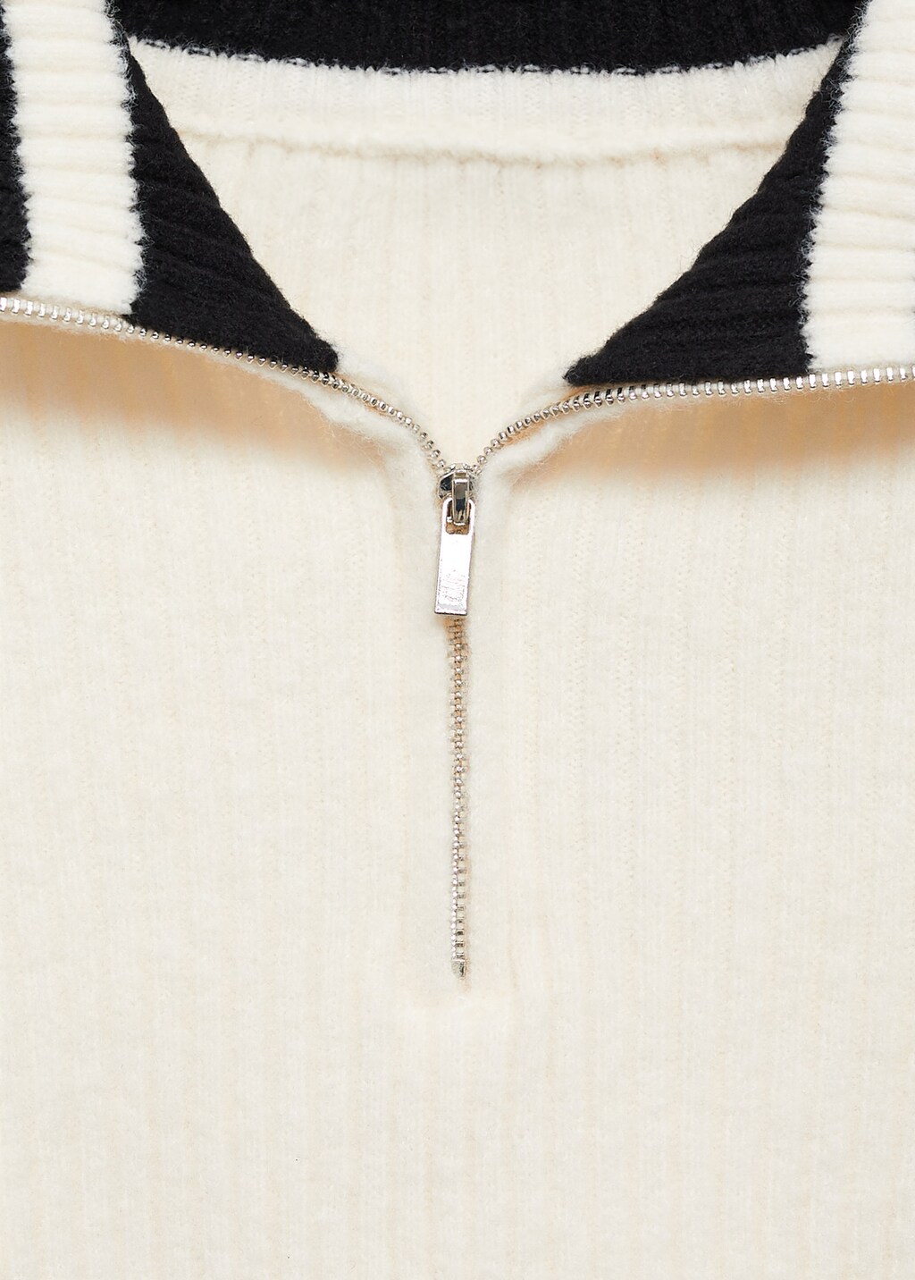 Mango striped zip sweater sale
