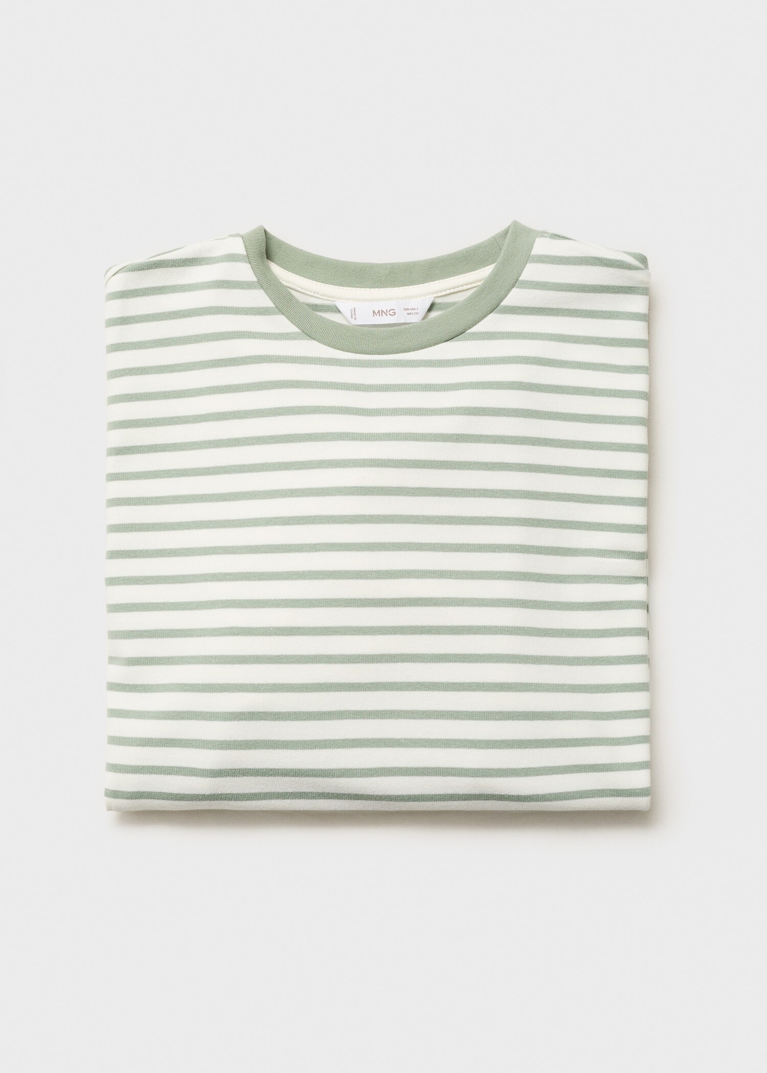 Gestreept T-shirt met lange mouwen - Detail van het artikel 0