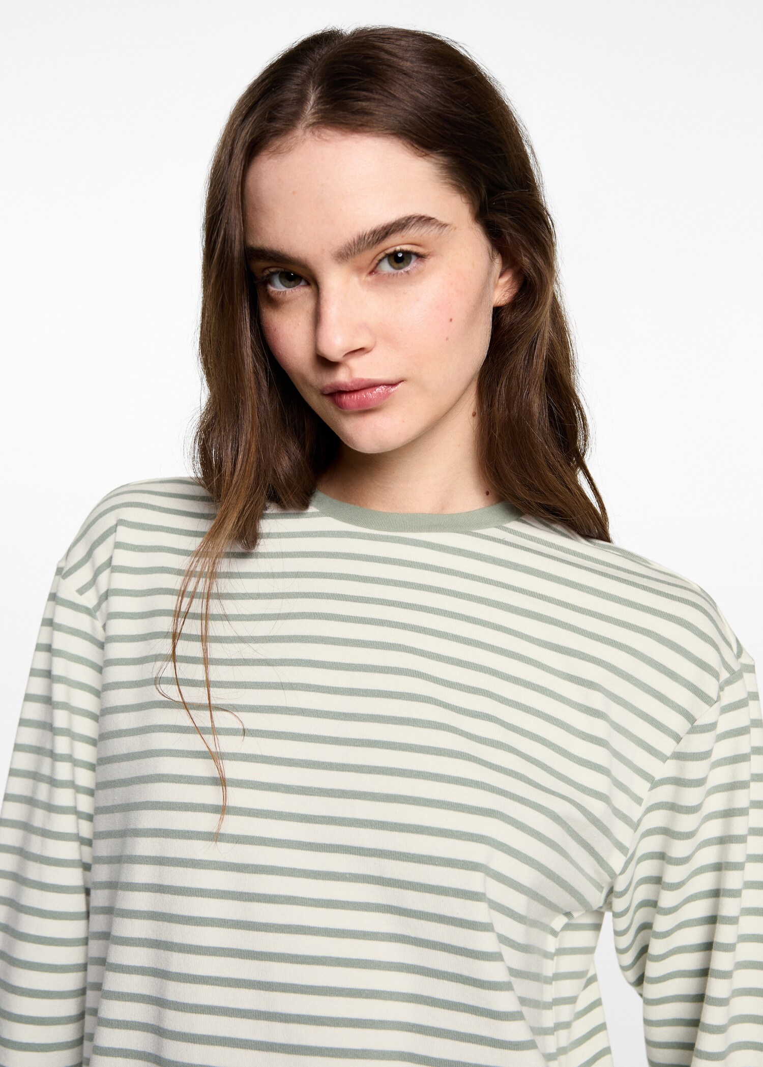 Gestreept T-shirt met lange mouwen - Detail van het artikel 1