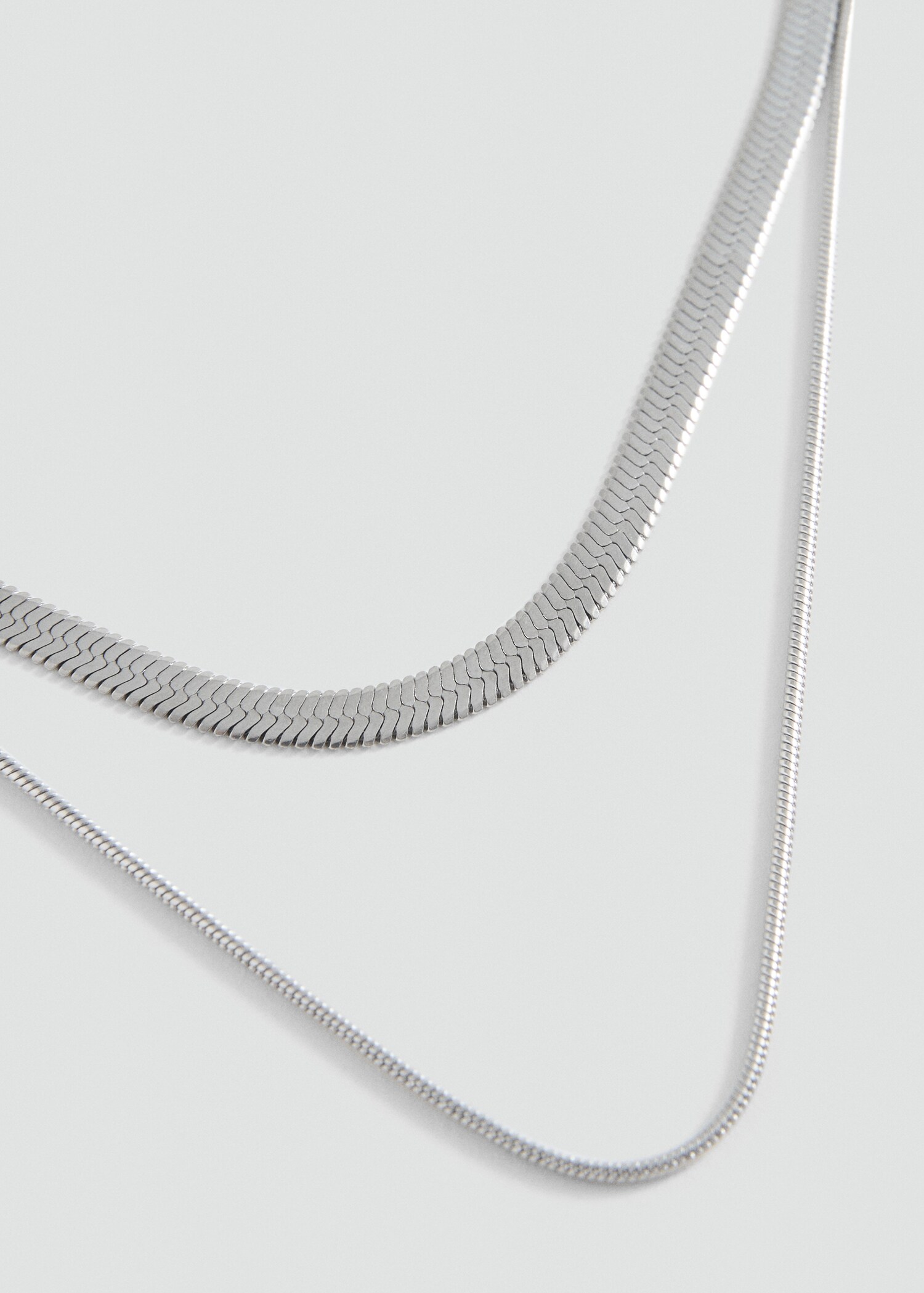 Double chain necklace - Medium plane