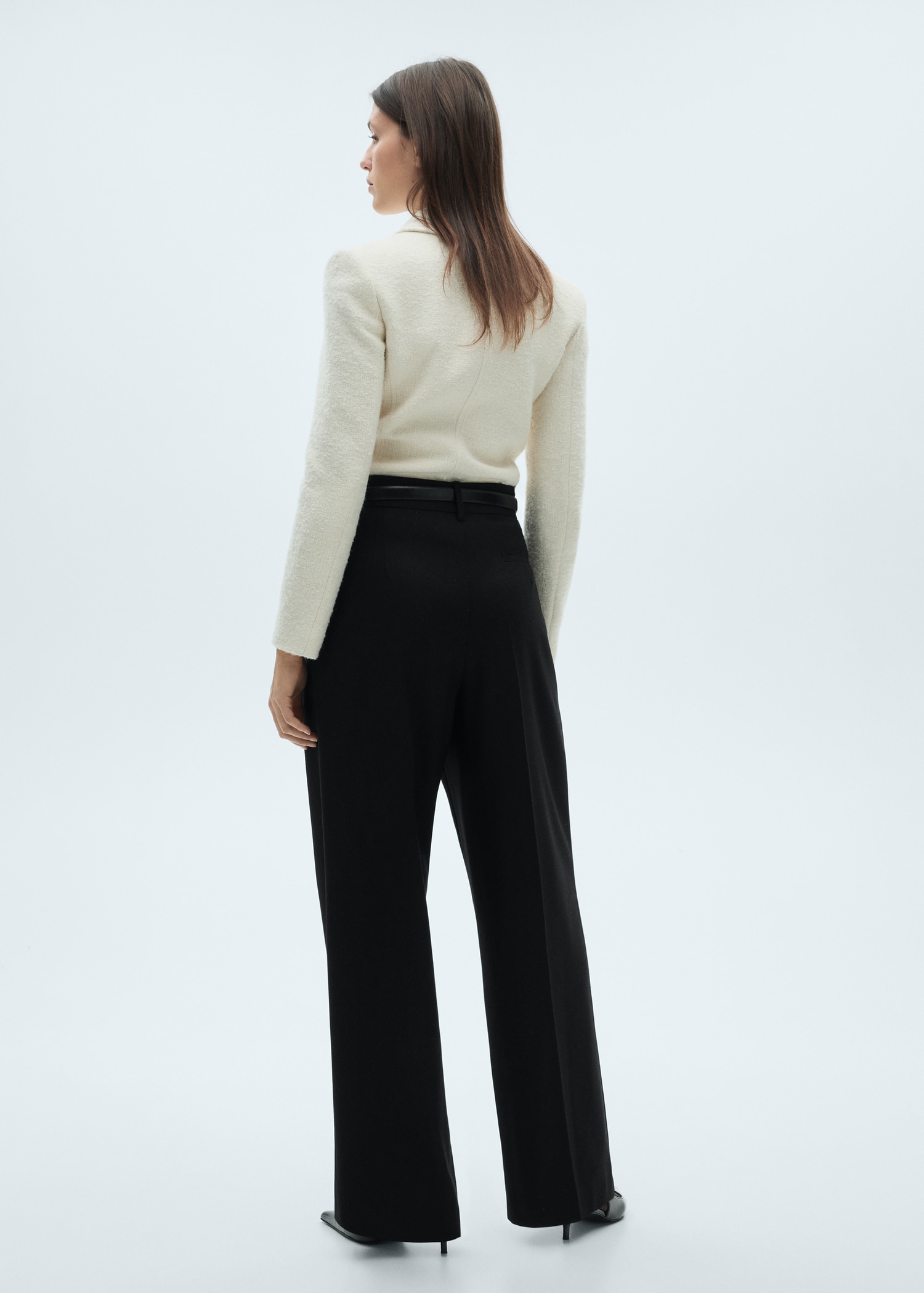 Wideleg pleated trousers - Reverse of the article