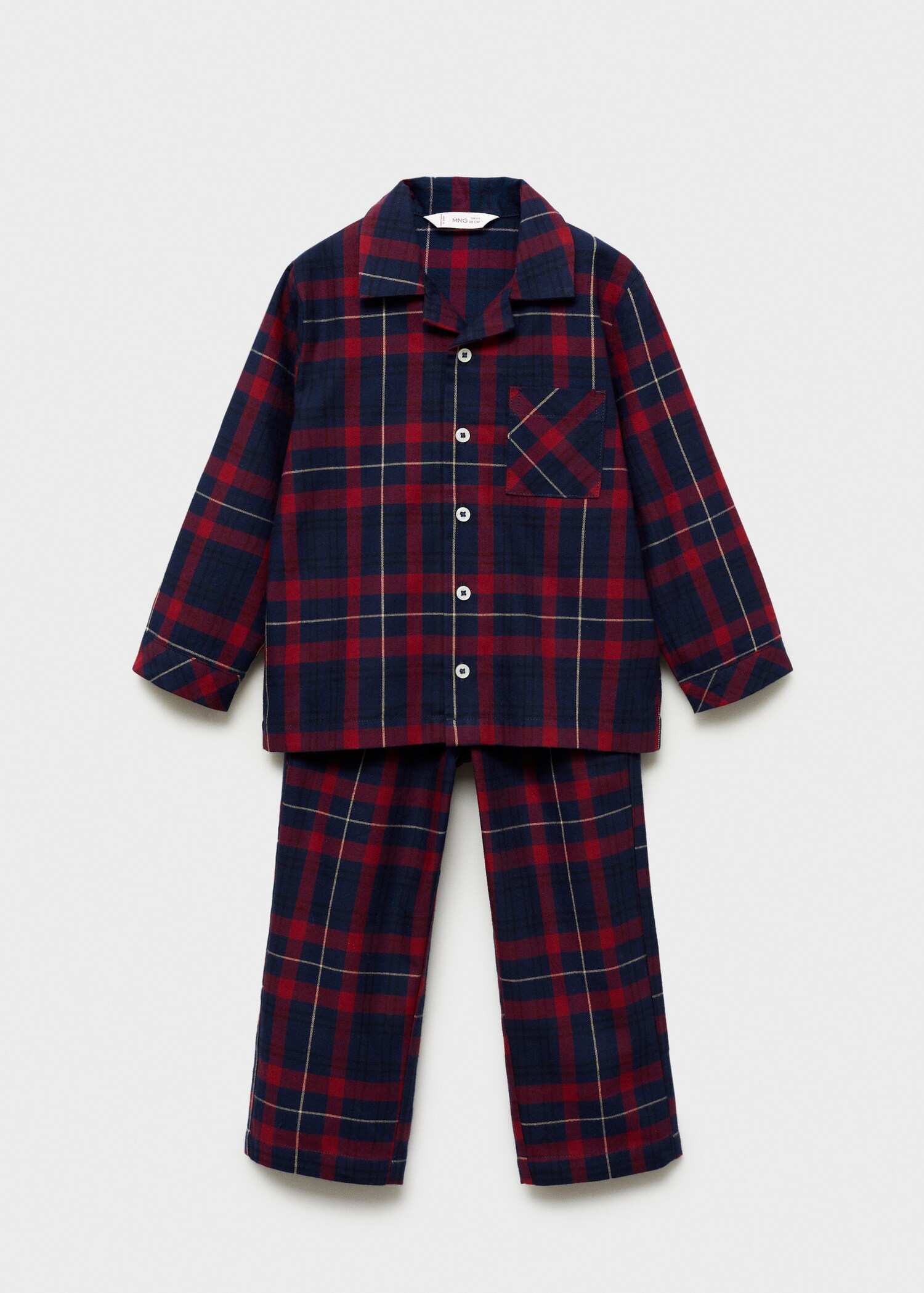 Pyjama long deux pièces carreaux - Article sans modèle