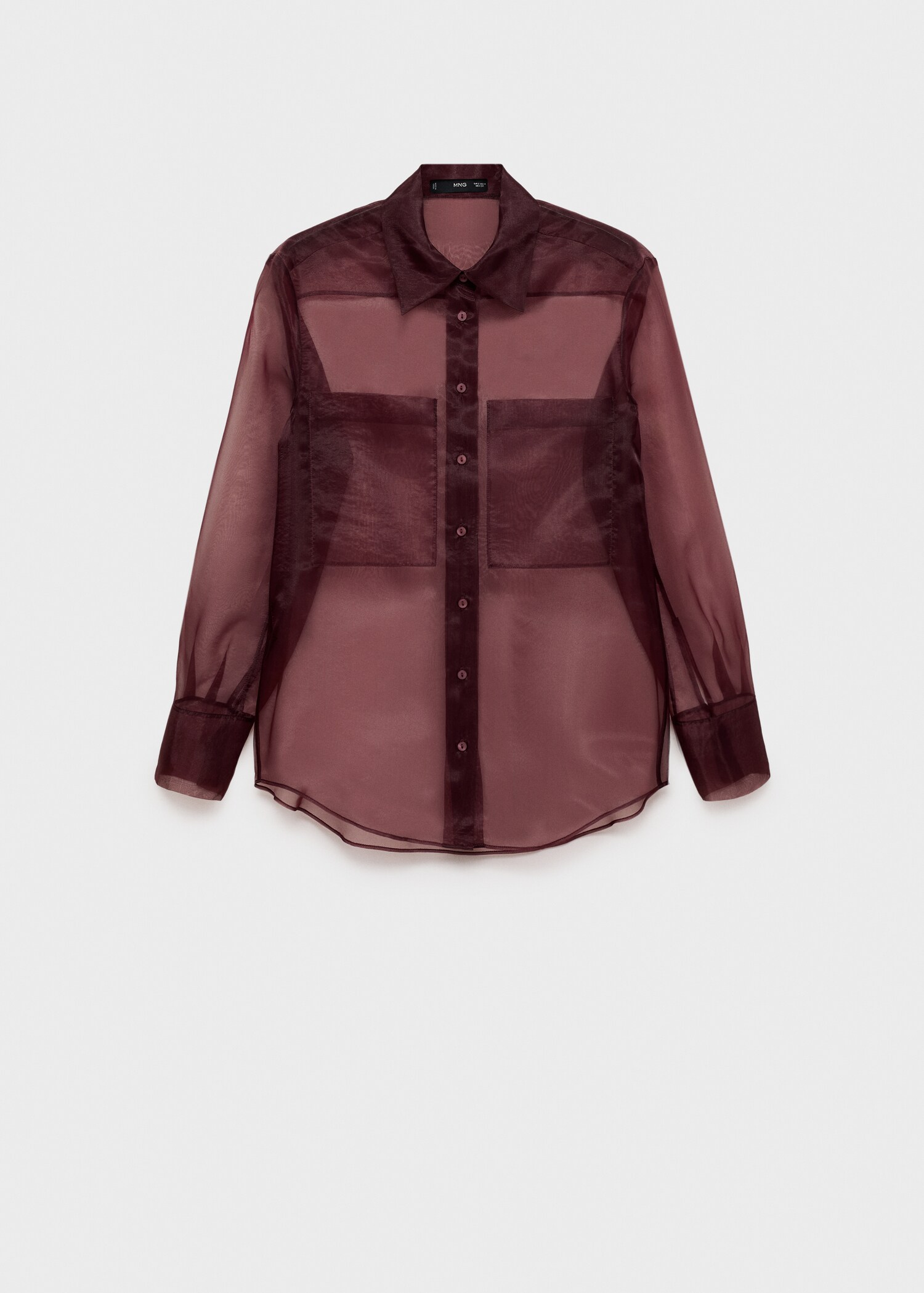 Semi-transparent blouse with pockets - Article without model