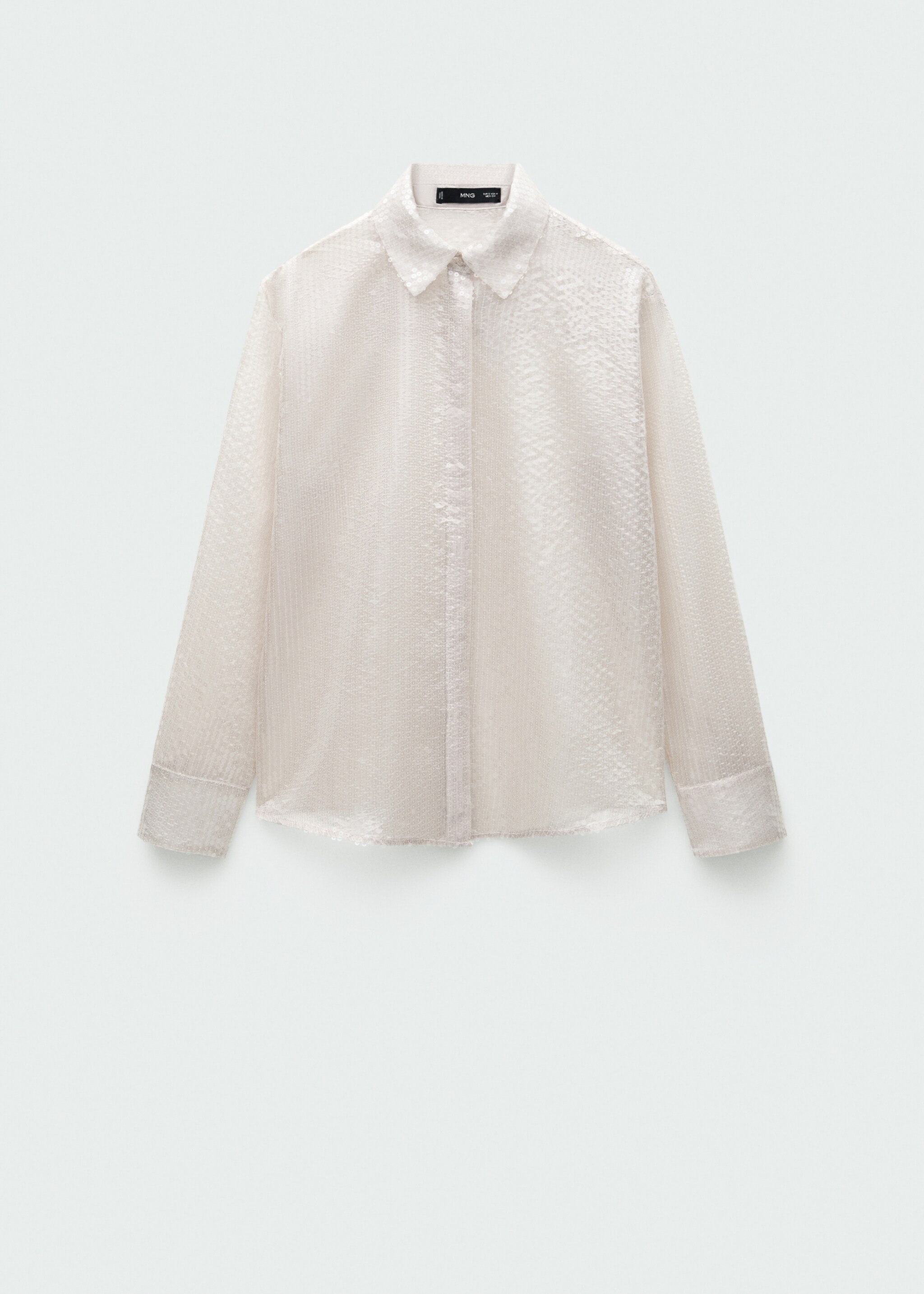 Semi-transparent sequined shirt - Article without model