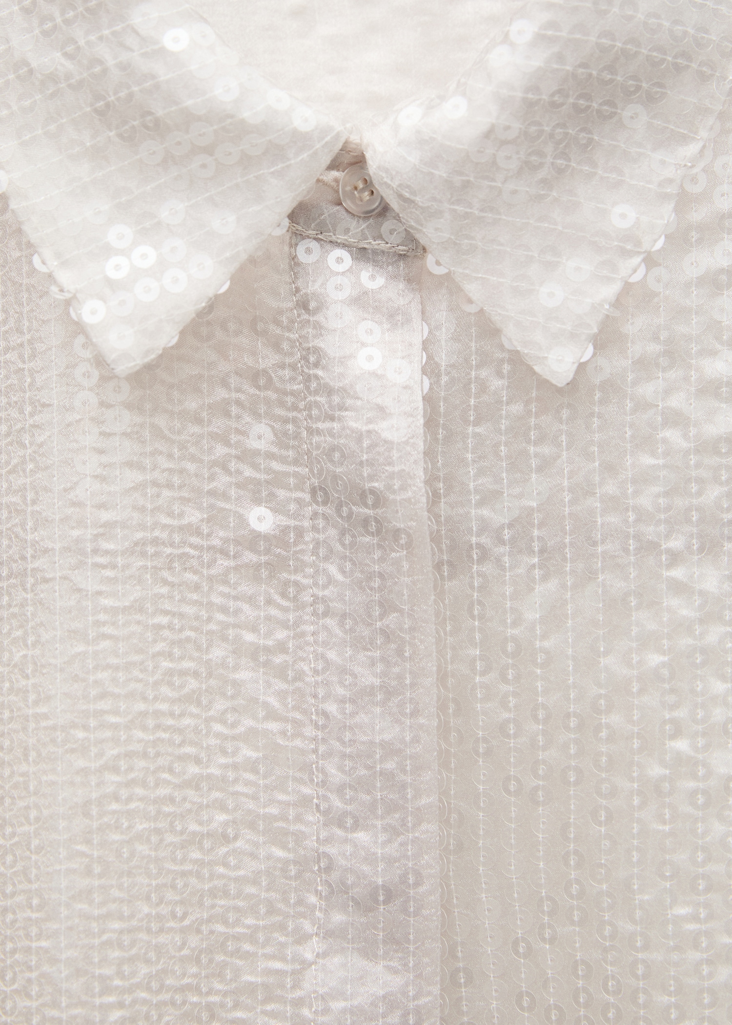 Semi-transparent sequined shirt - Details of the article 8