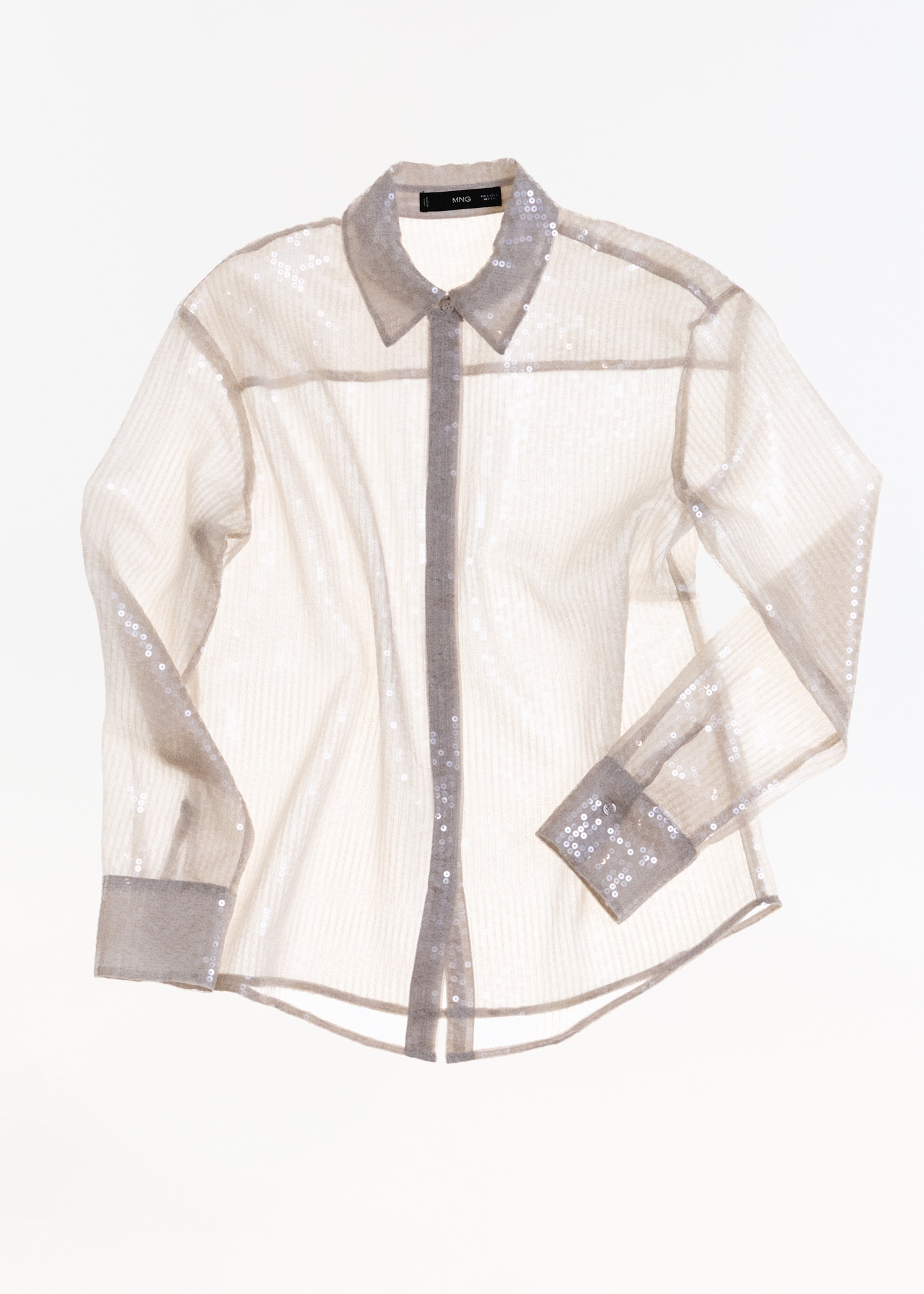 Semi-transparent sequined shirt - Details of the article 9
