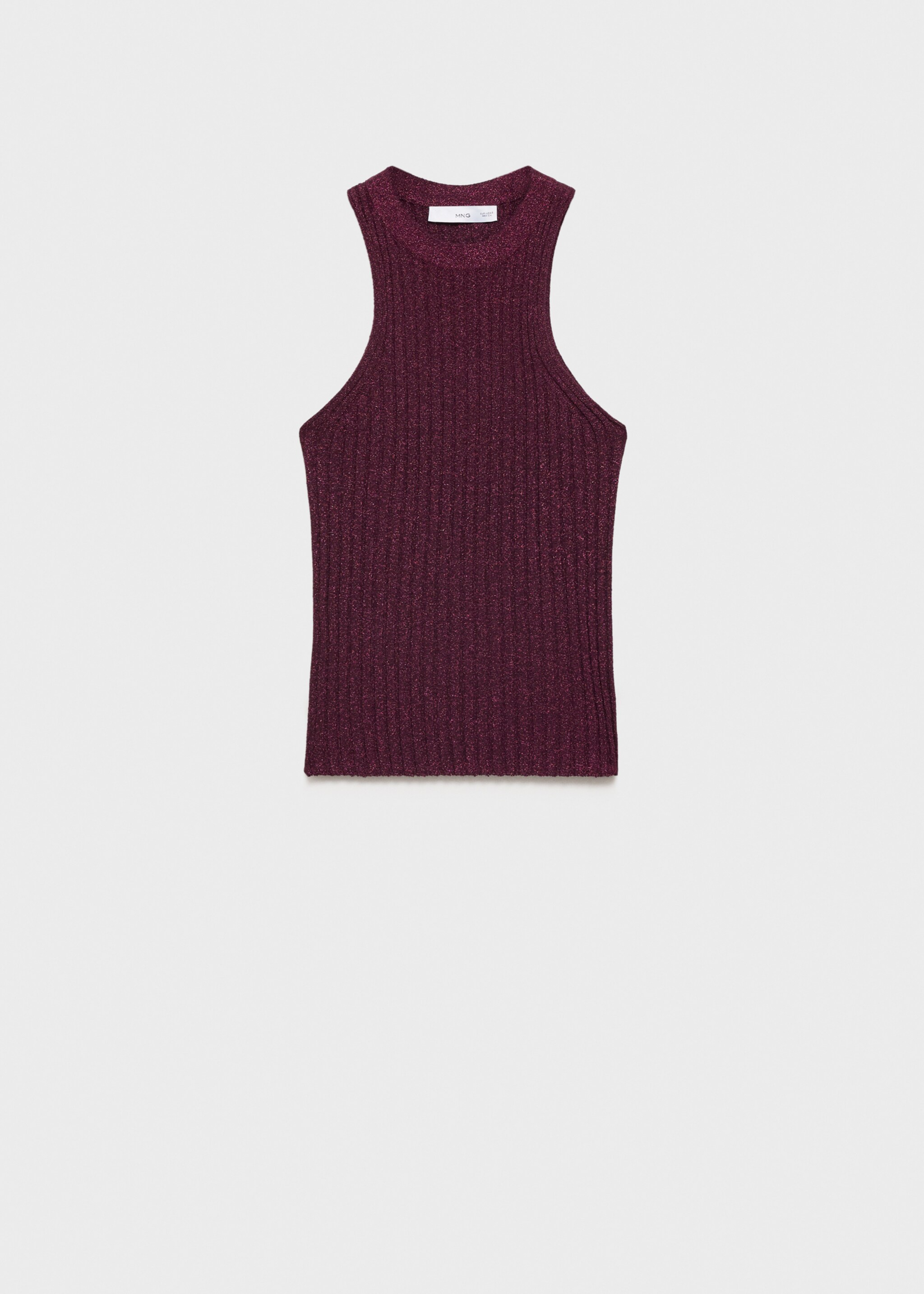 Top punto lúrex cuello halter - Artículo sin modelo
