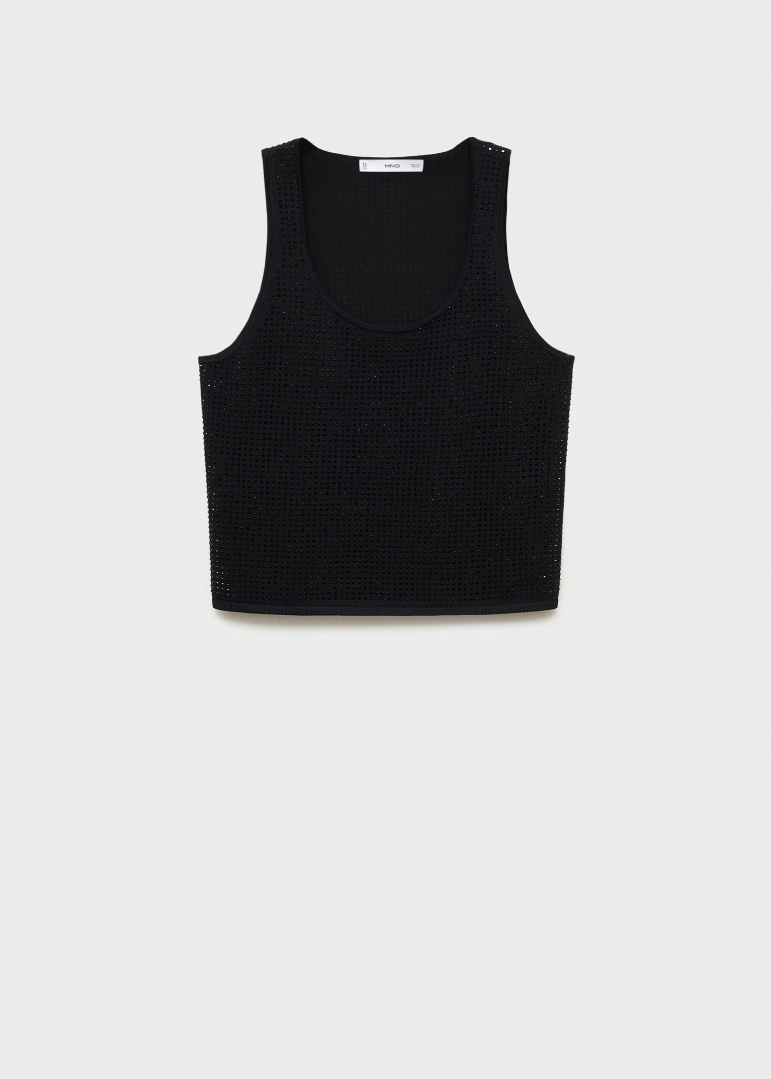 Knitted top with rhinestone detail - Article without model