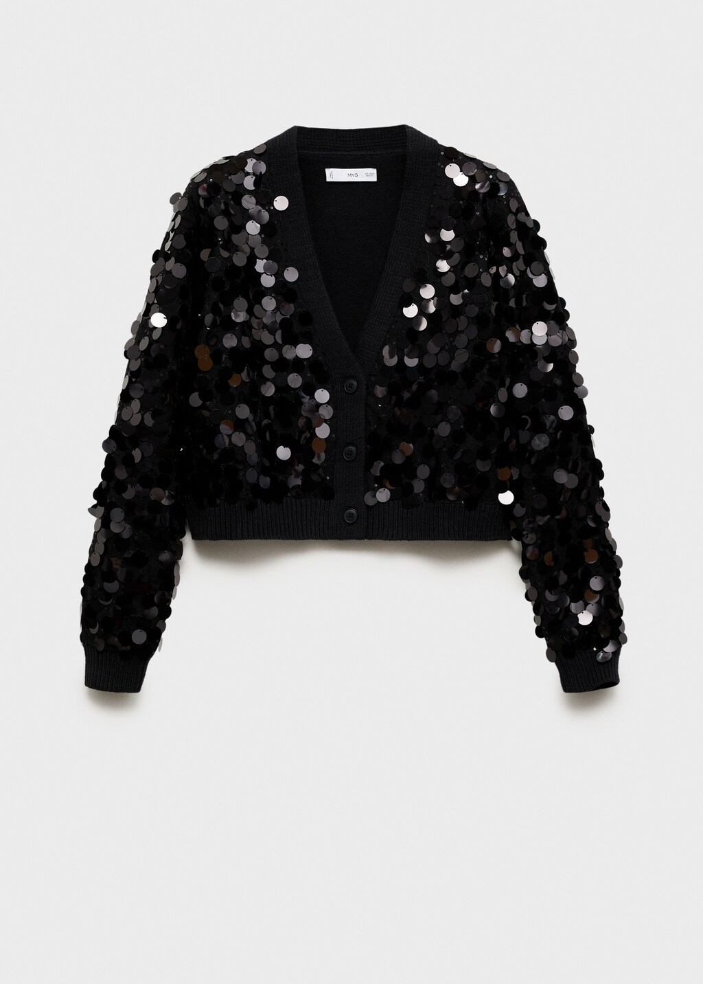 Paillettes knit cardigan - image 5