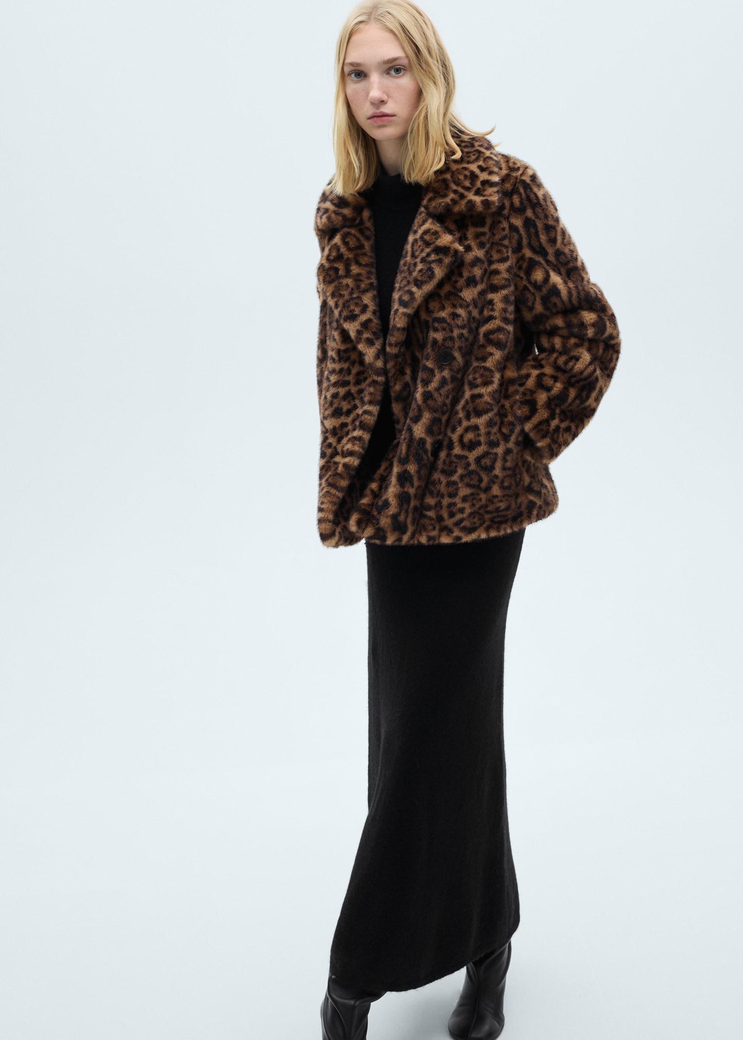 Abrigo Leopardo Mango Abrigo Leopardo Mango Outlet Coat With