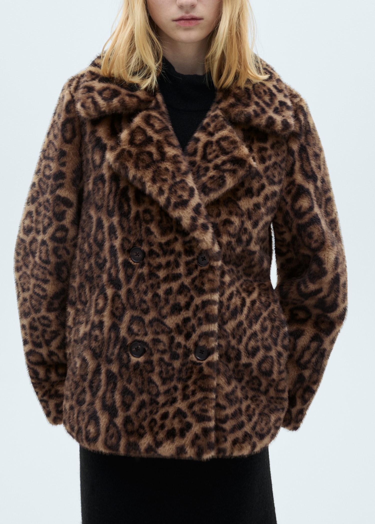 Fur effect leopard coat - Details of the article 6