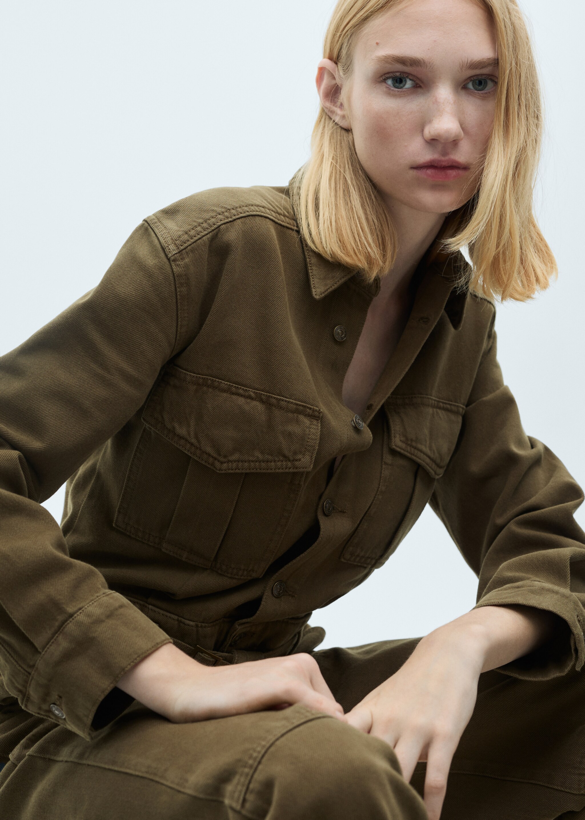 Belt denim jumpsuit - Details of the article 2