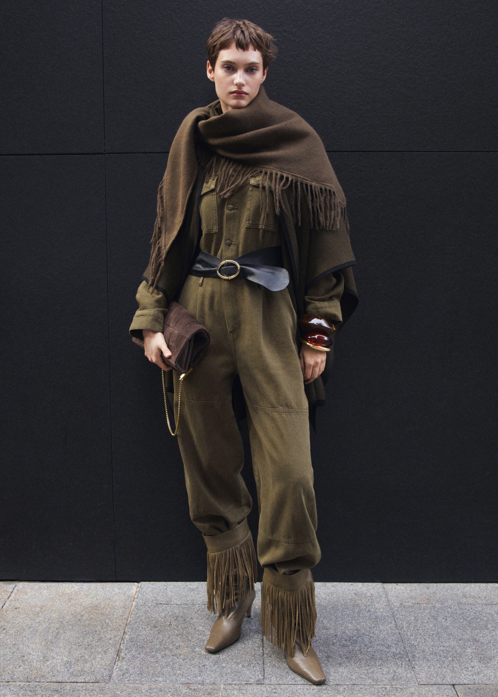 Belt denim jumpsuit - Details of the article 7