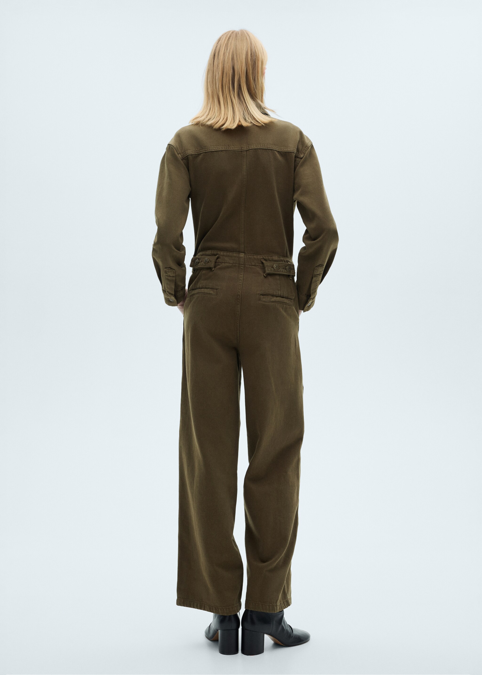 Belt denim jumpsuit - Reverse of the article