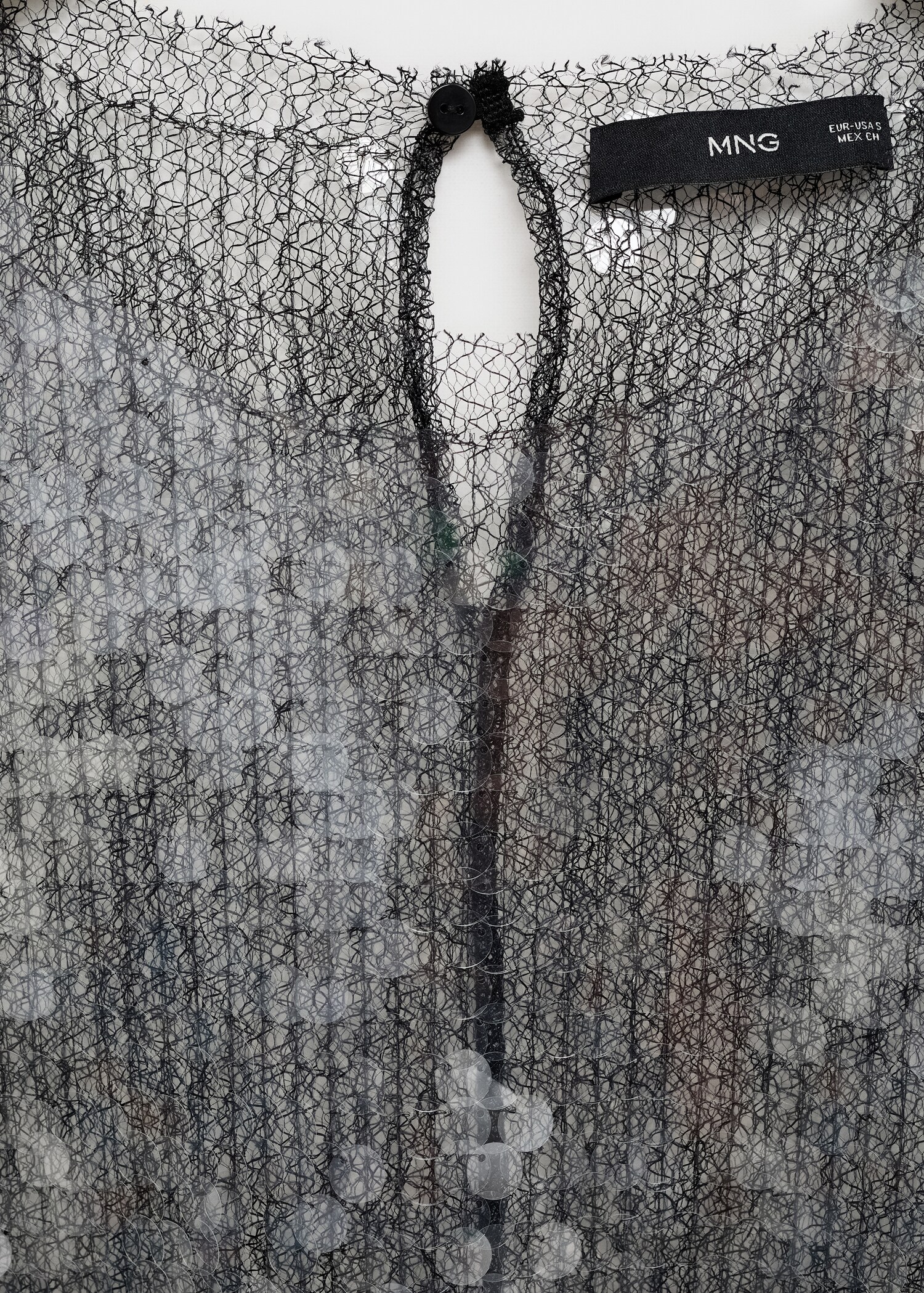 Semi-transparent sequined top - Details of the article 8