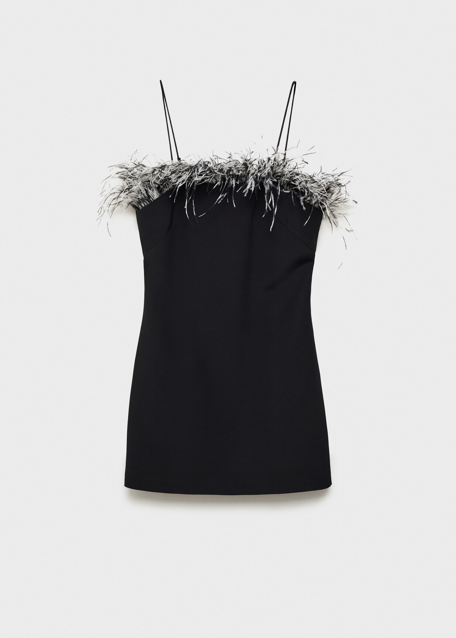 Strapless dress with feather detail - Article without model